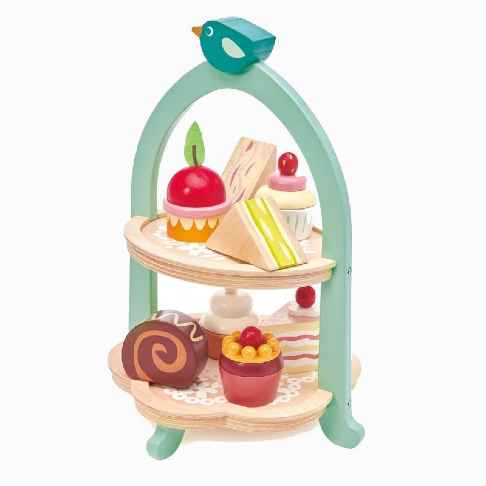 Birdie Afternoon Tea Stand Wooden Play Food Set 3+ thumbnails