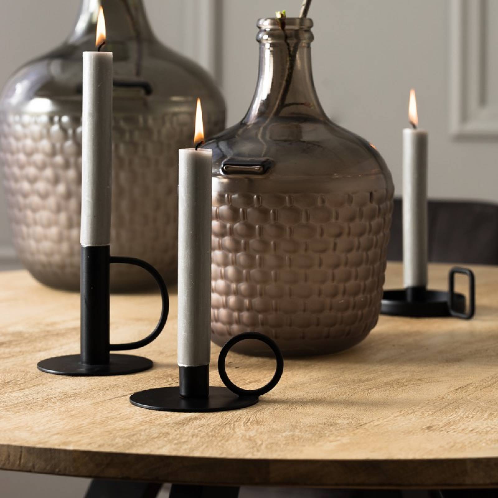 Black Candleholder Dish With Squared Handle thumbnails