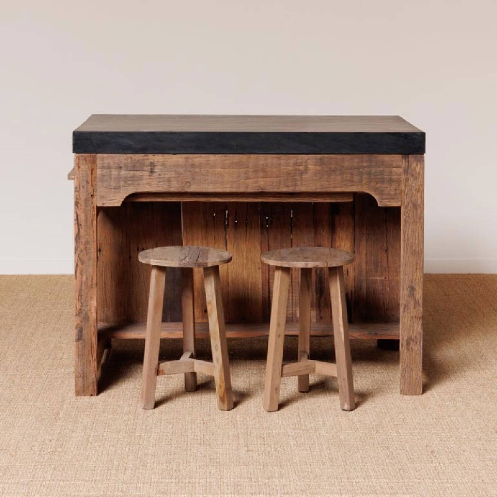 Black Marble Counter Unit With Sliding Table thumbnails