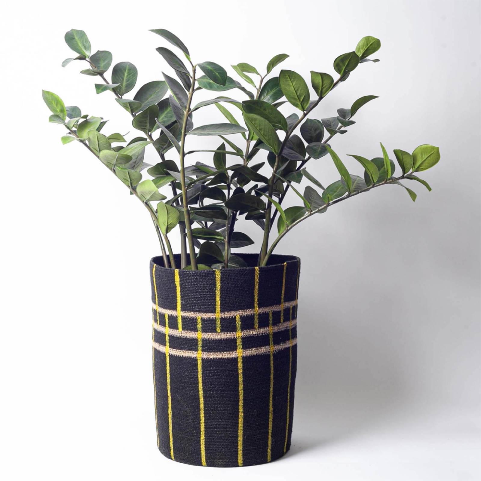 Black Seagrass Basket With Lines thumbnails