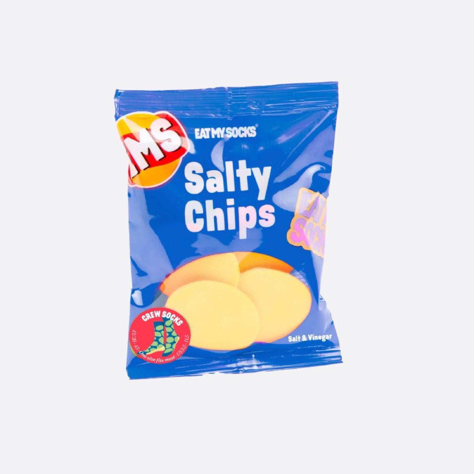 Blue Salty Chips - Pair Of Novelty Socks