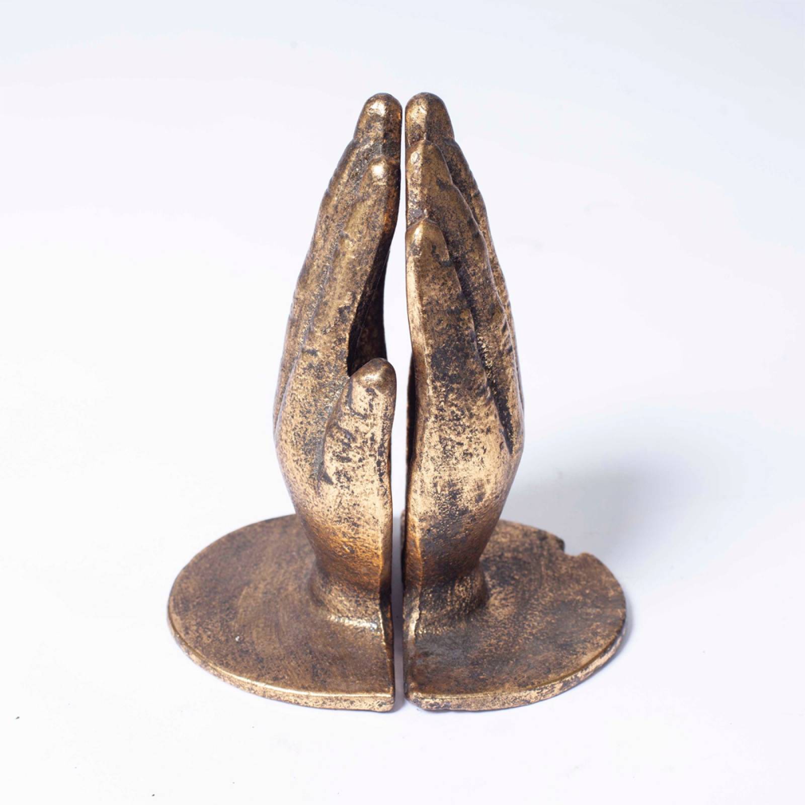 Pair Of Brass Hand Bookends