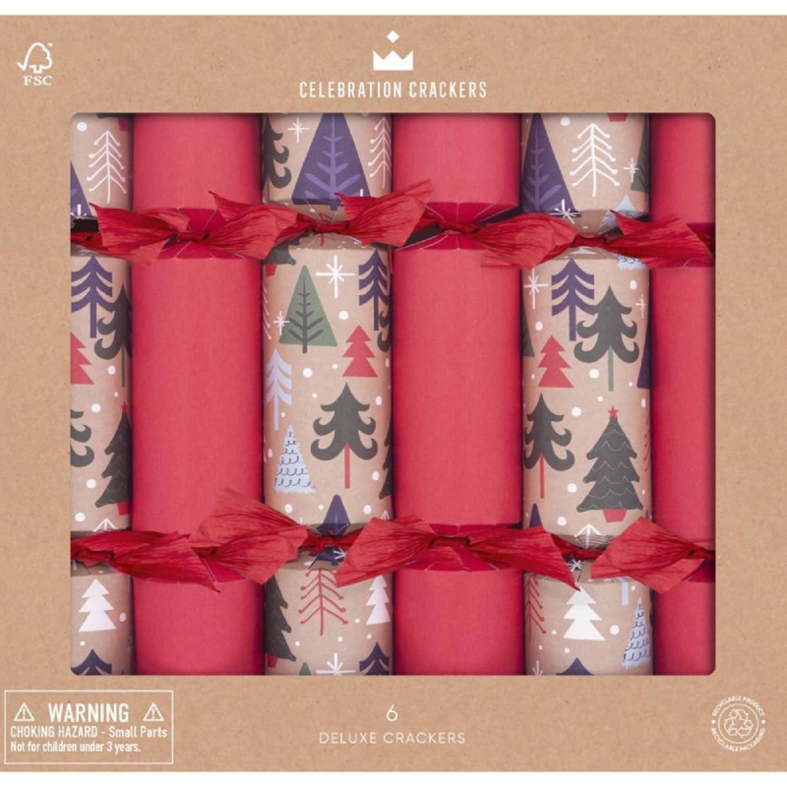 Box Of 6 Christmas Forest Christmas Crackers