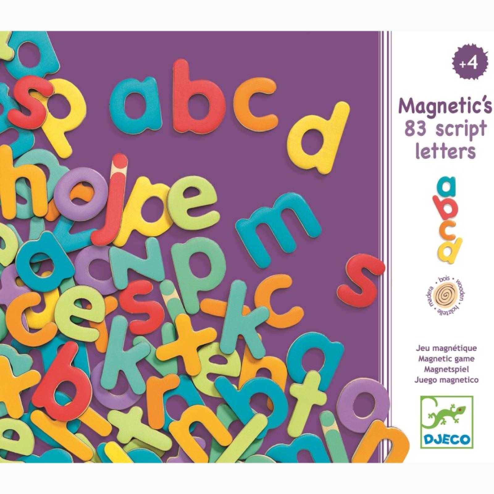 Box Of 83 Magnetic Lower Case Letters By Djeco 4+