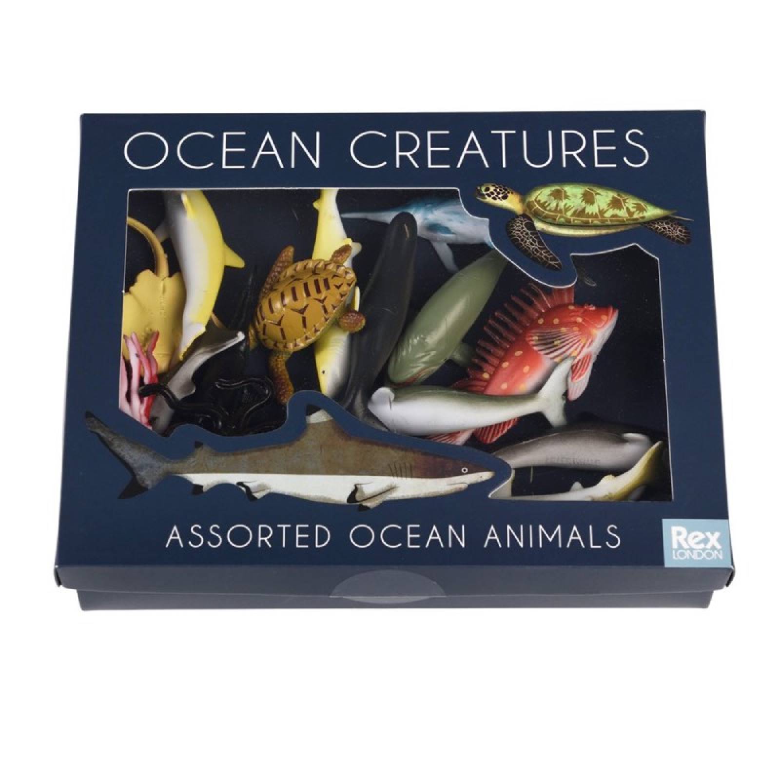 Box Of Assorted Small Ocean Animal Figures 3+ thumbnails