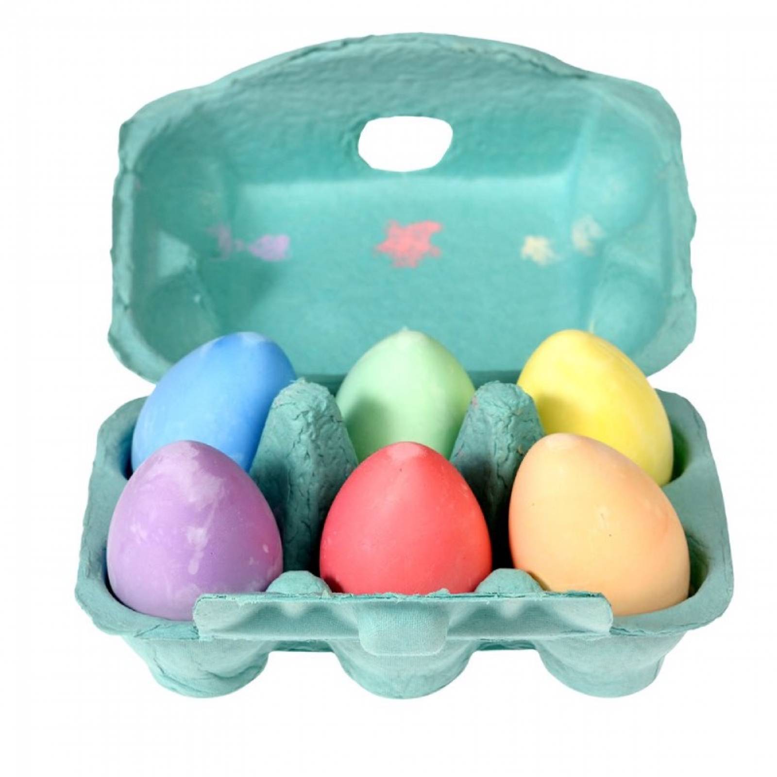 Box Of Coloured Chalk Eggs