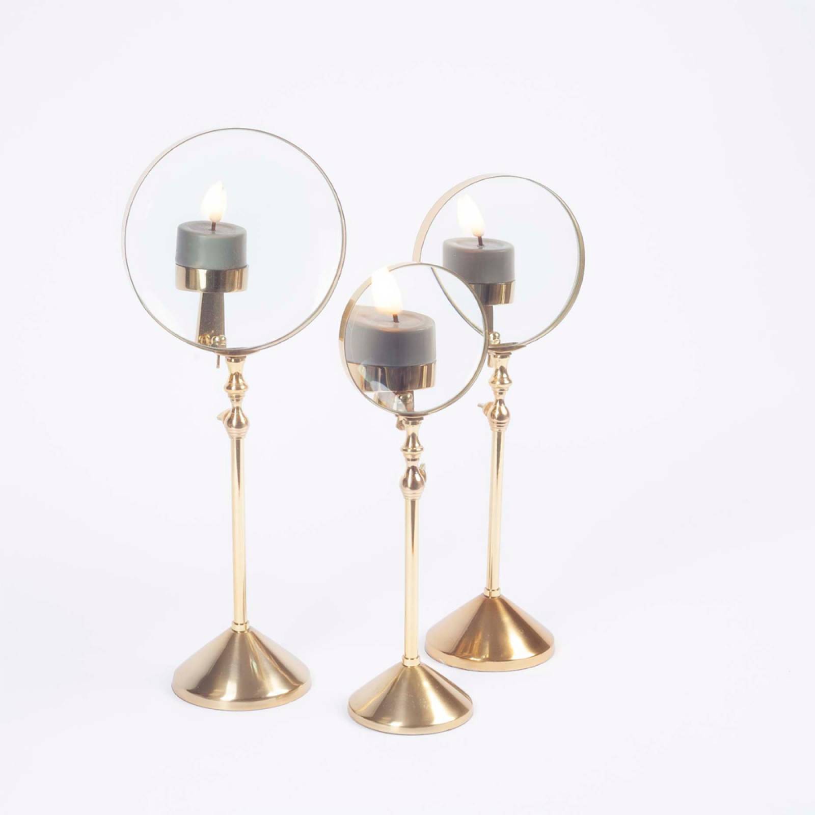 Brass Magnifying Glass With Tealight Holder