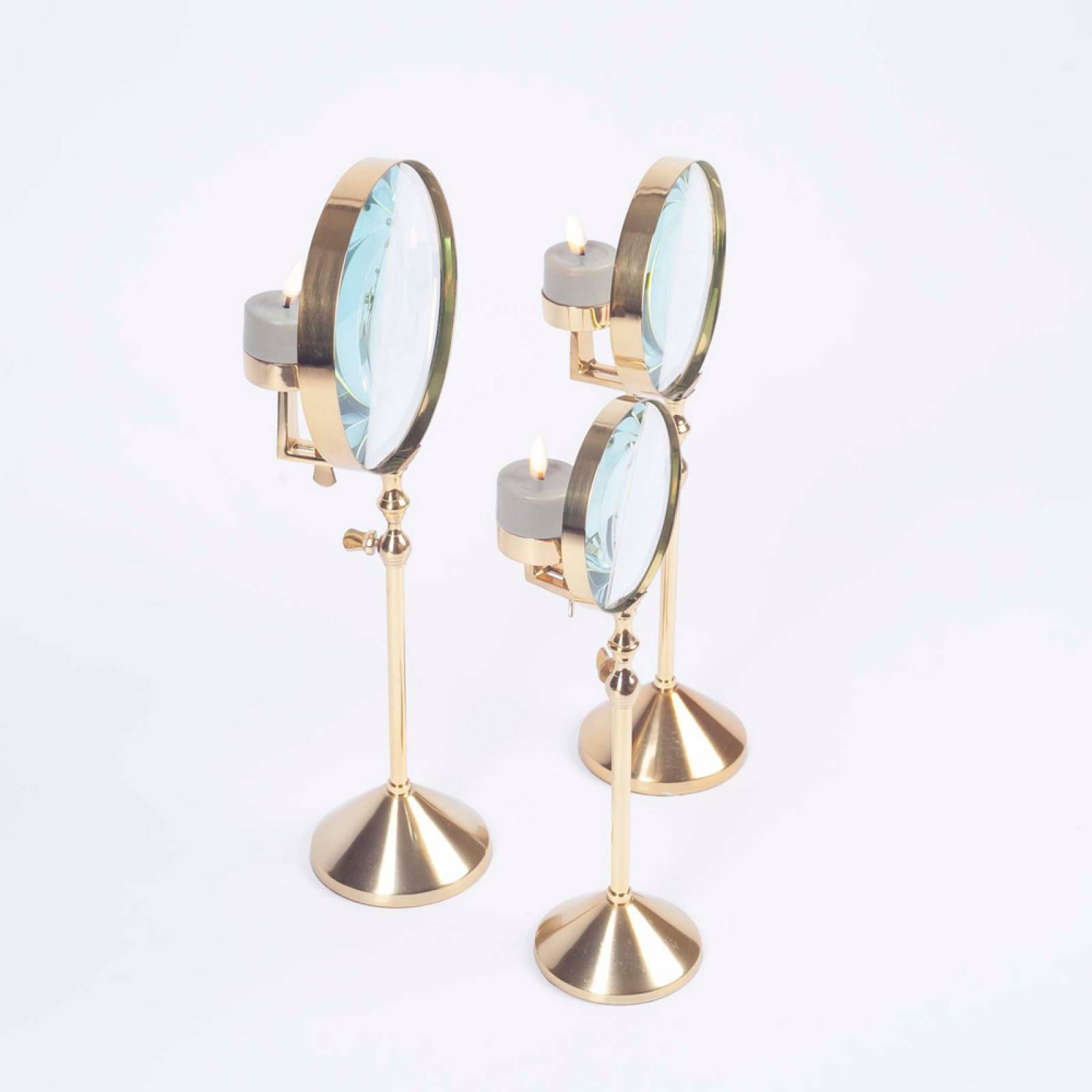 Brass Magnifying Glass With Tealight Holder thumbnails
