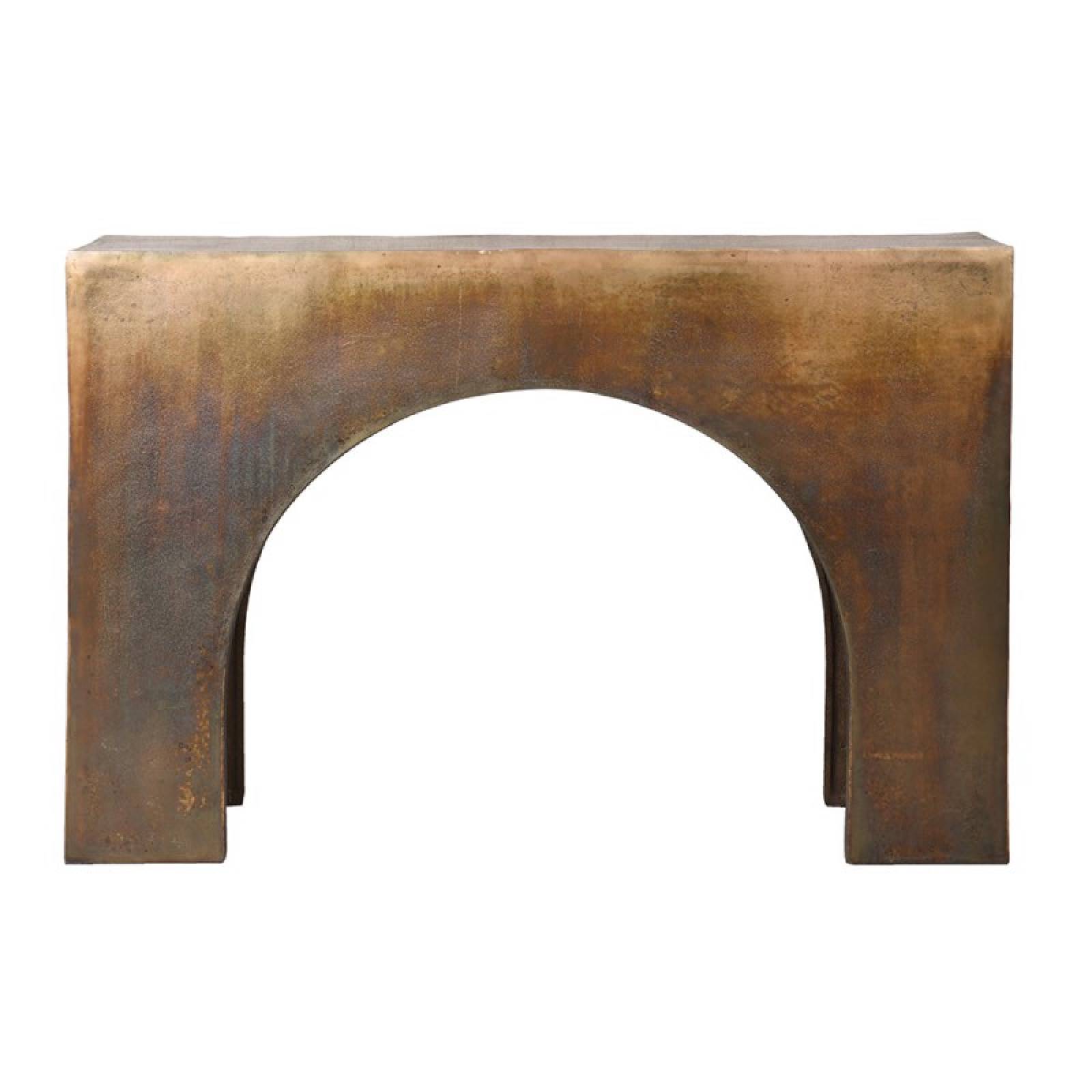 Bronzed Arched Metal Console Table thumbnails