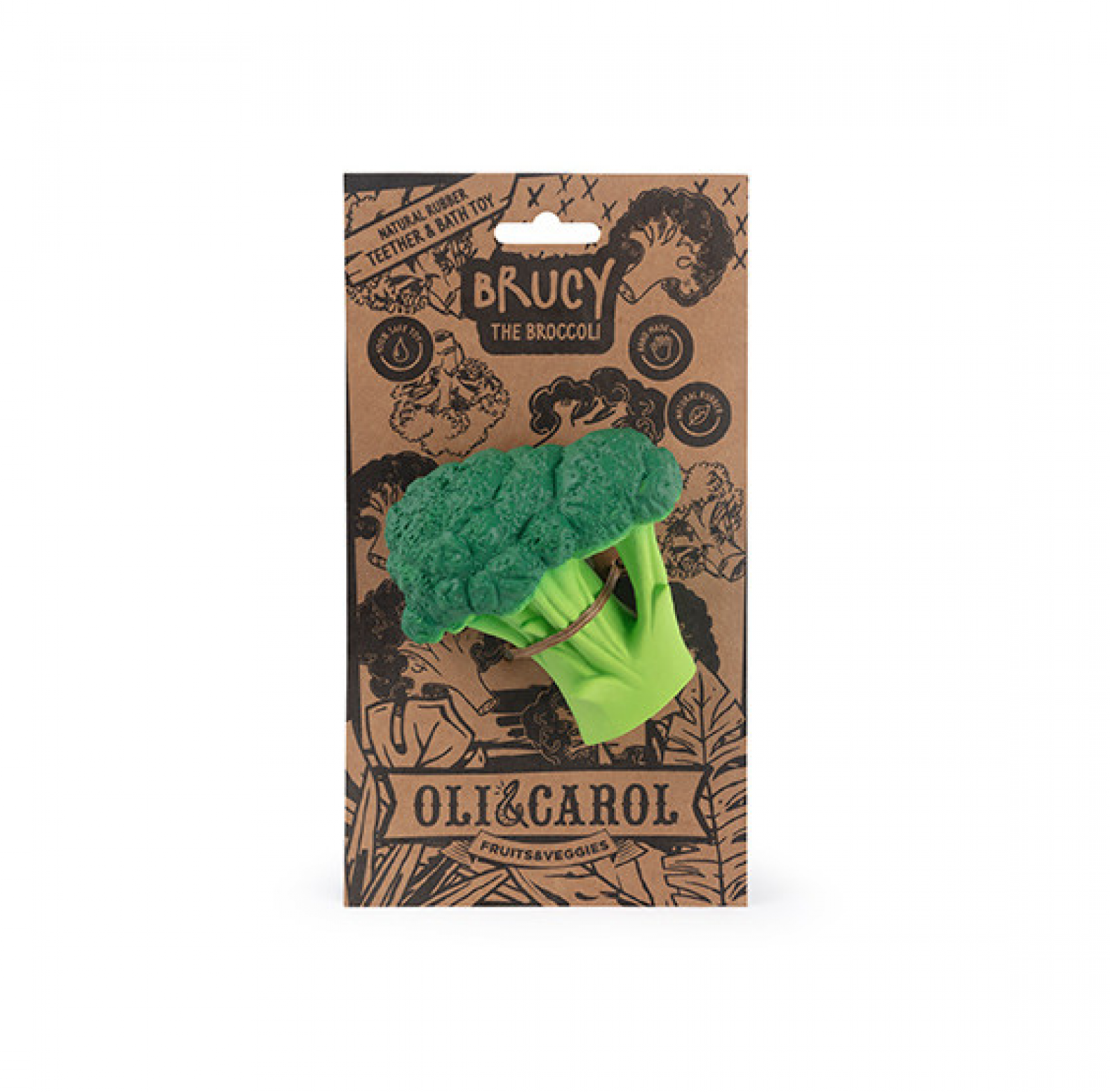 Brucy The Broccoli - Natural Rubber Teething Toy 0+ thumbnails