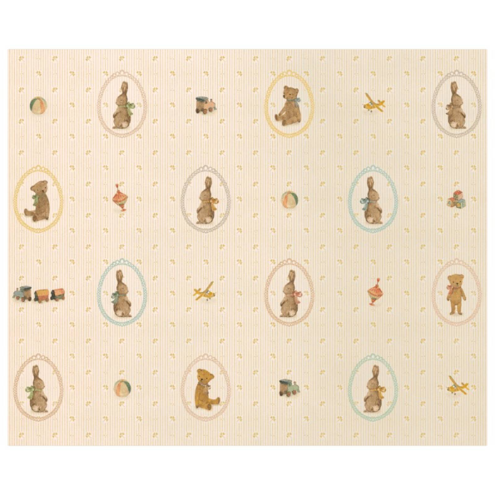 Bunnies And Teddies 10M Roll Wrap By Maileg