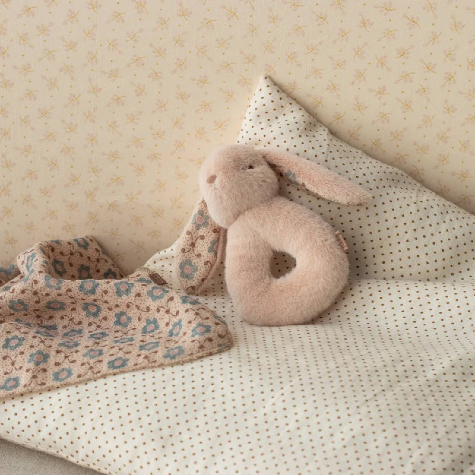 Bunny Rattle & Cloth Set In Powder By Maileg thumbnails