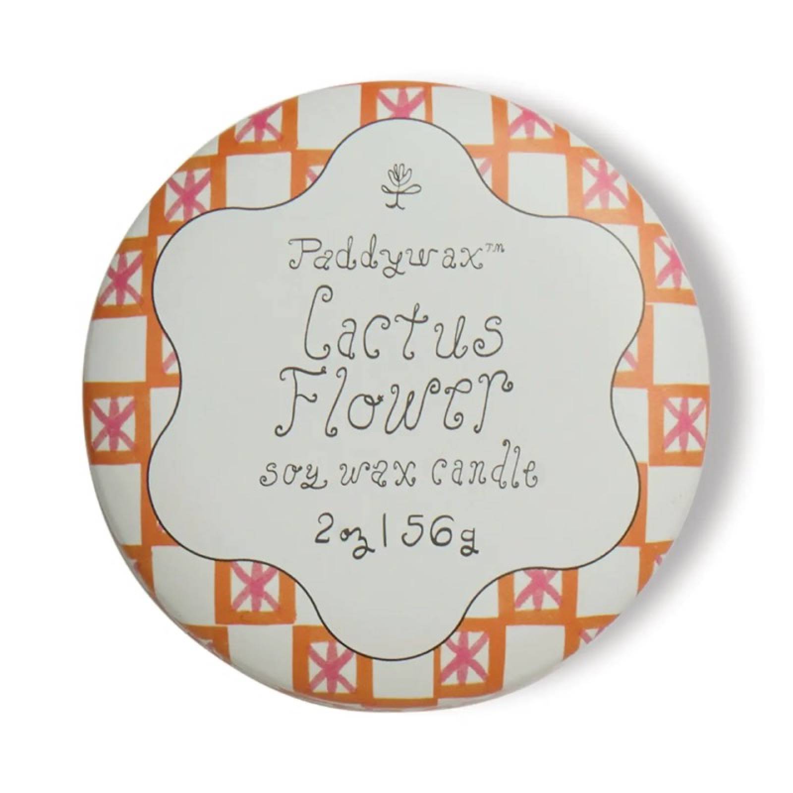 Candle In Round Printed Tin - Cactus Flower 56g thumbnails