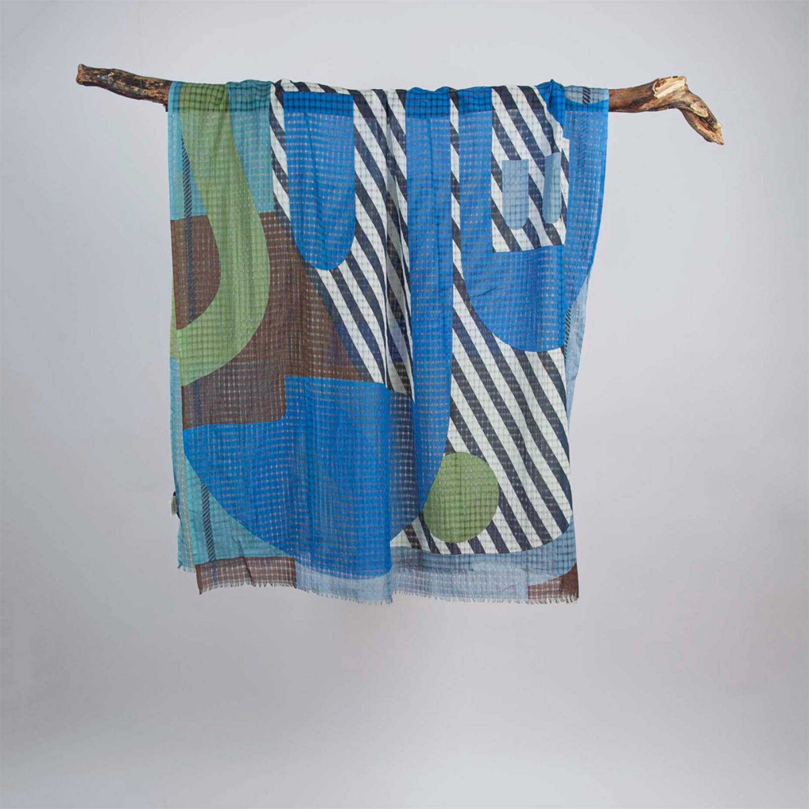 Carte Postale Blue Cotton Scarf