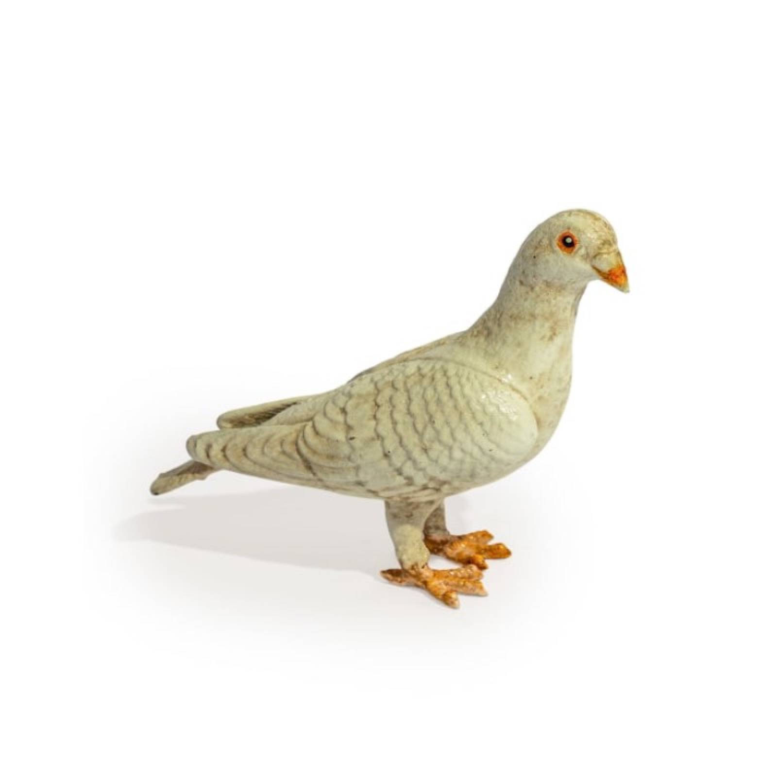 Cast Iron Standing White Dove