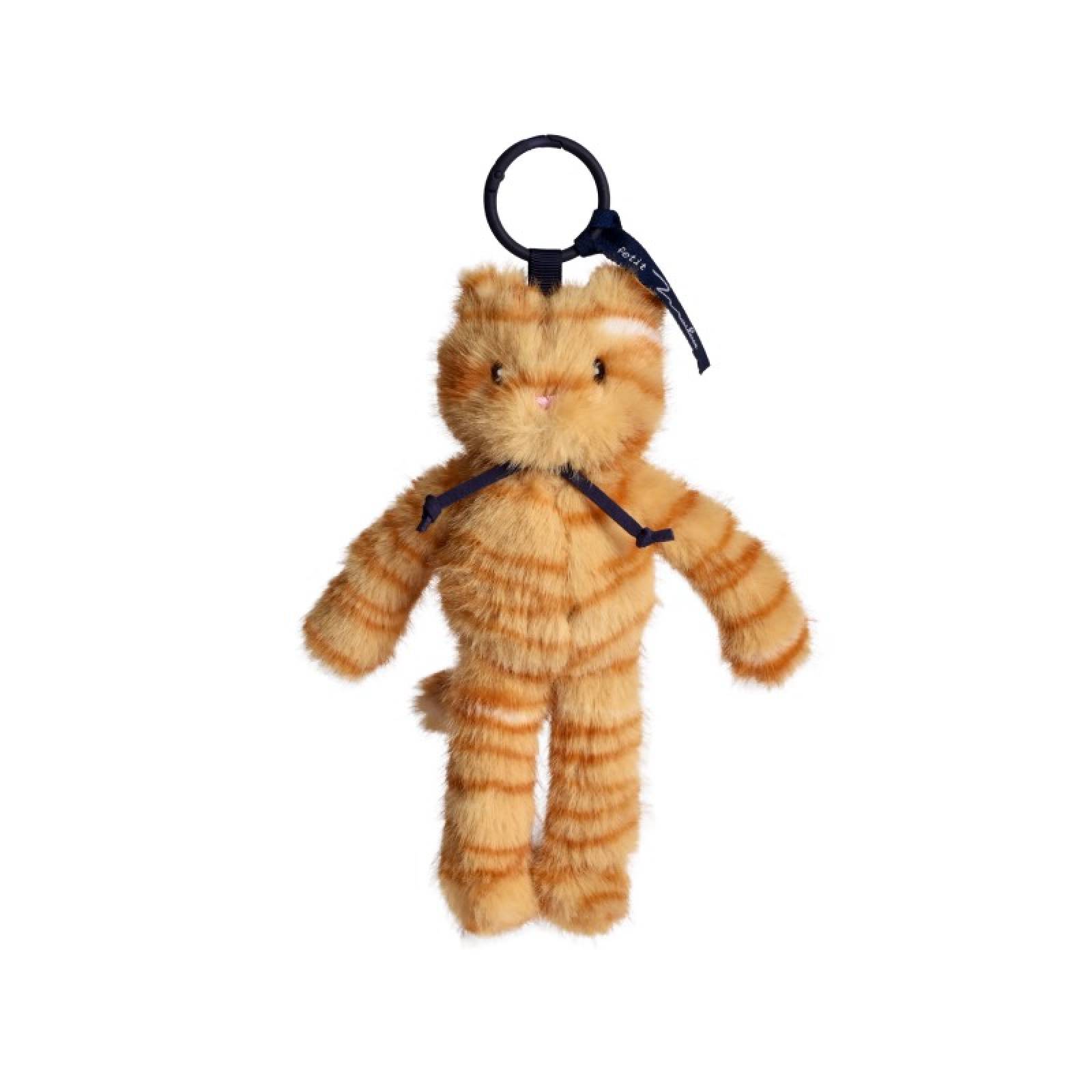 Cat With Ginger Stripes Soft Toy Keyring 3+
