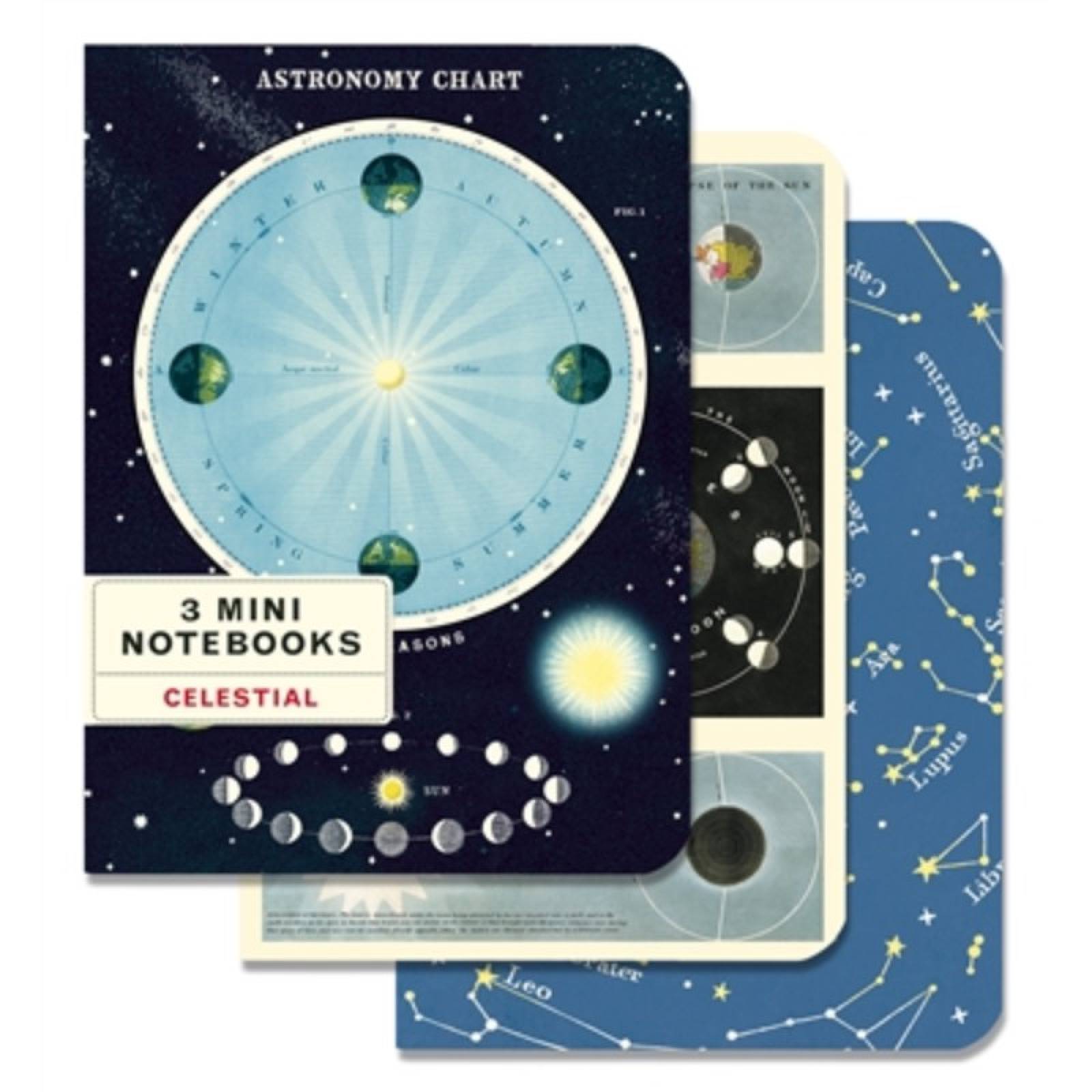 Celestial - Set Of 3 Mini Notebooks