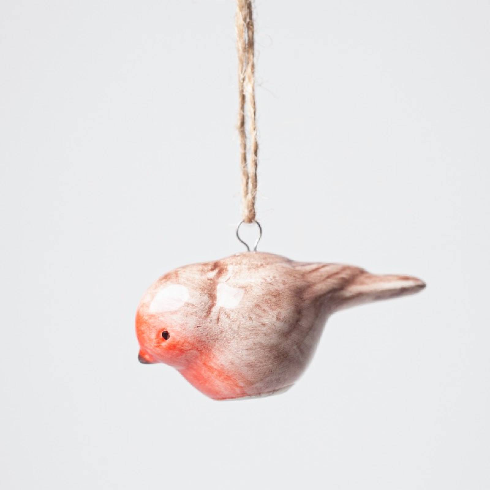 Ceramic Robin Hanging Christmas Decoration