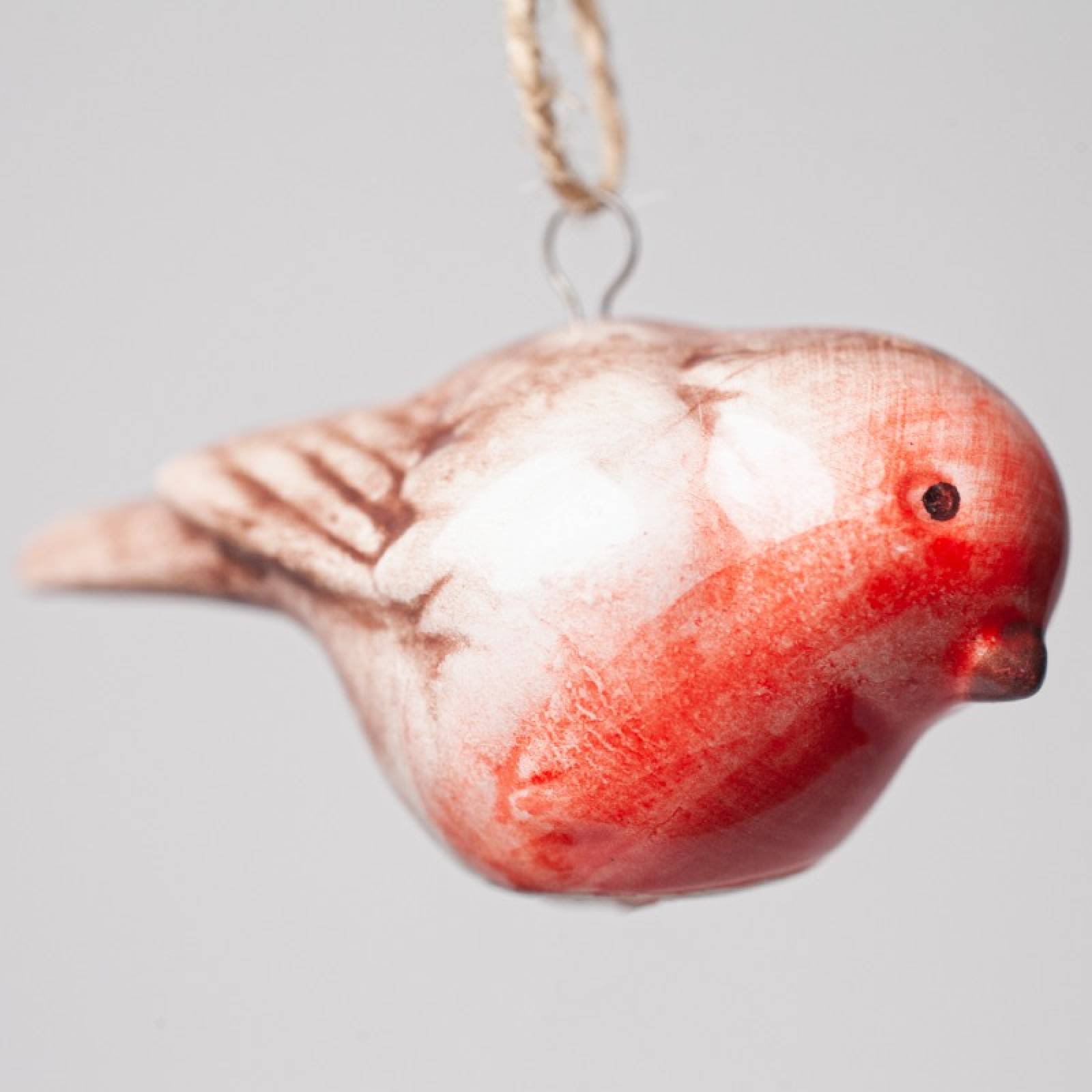 Ceramic Robin Hanging Christmas Decoration thumbnails