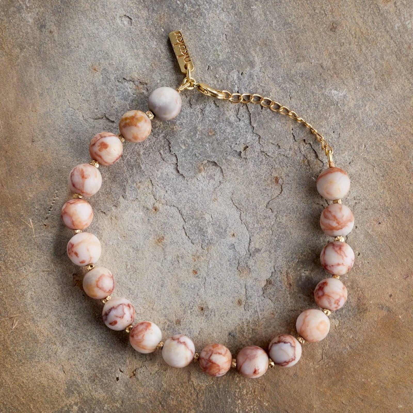 Cerita Bracelet In Rhodochrosite & Gold