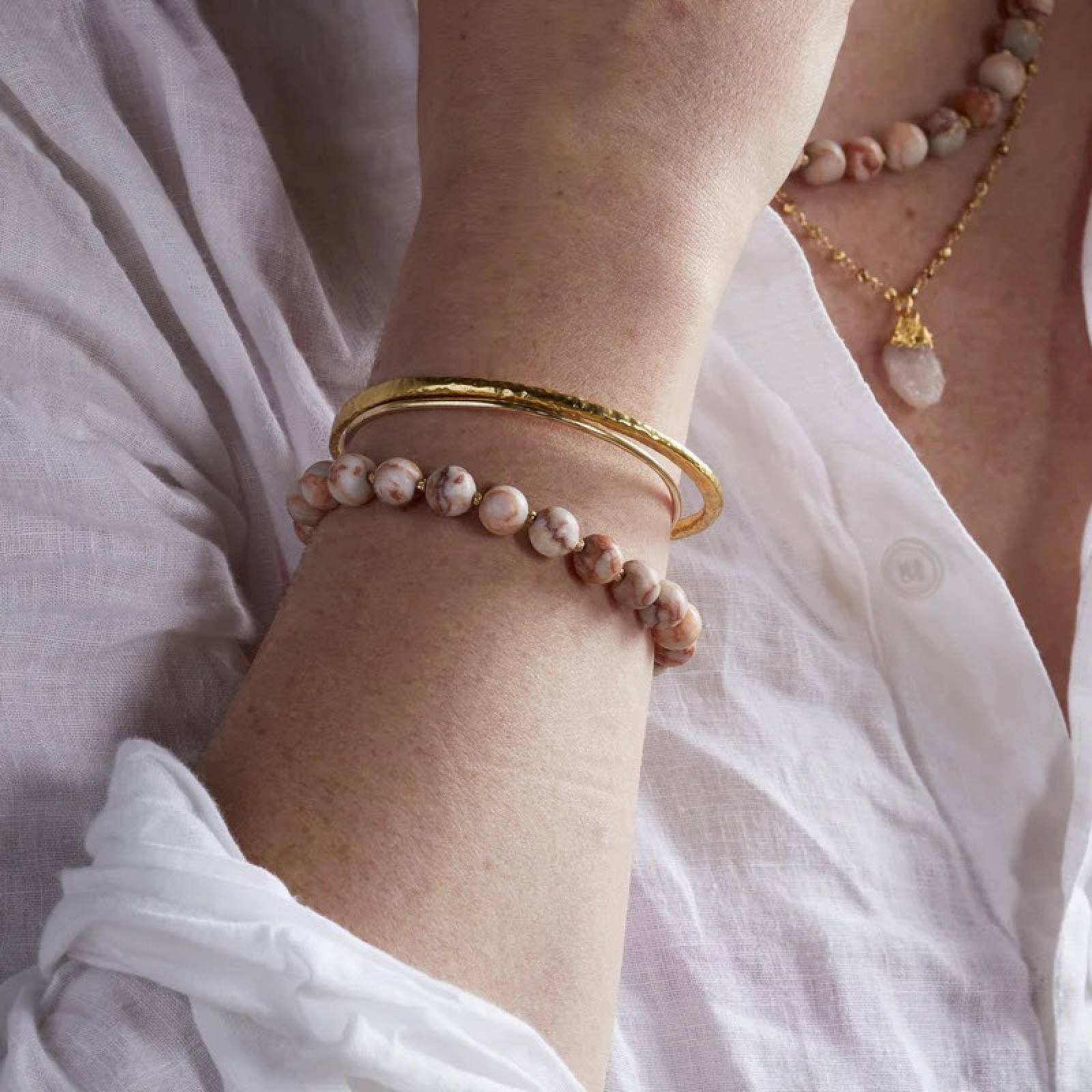 Cerita Bracelet In Rhodochrosite & Gold thumbnails