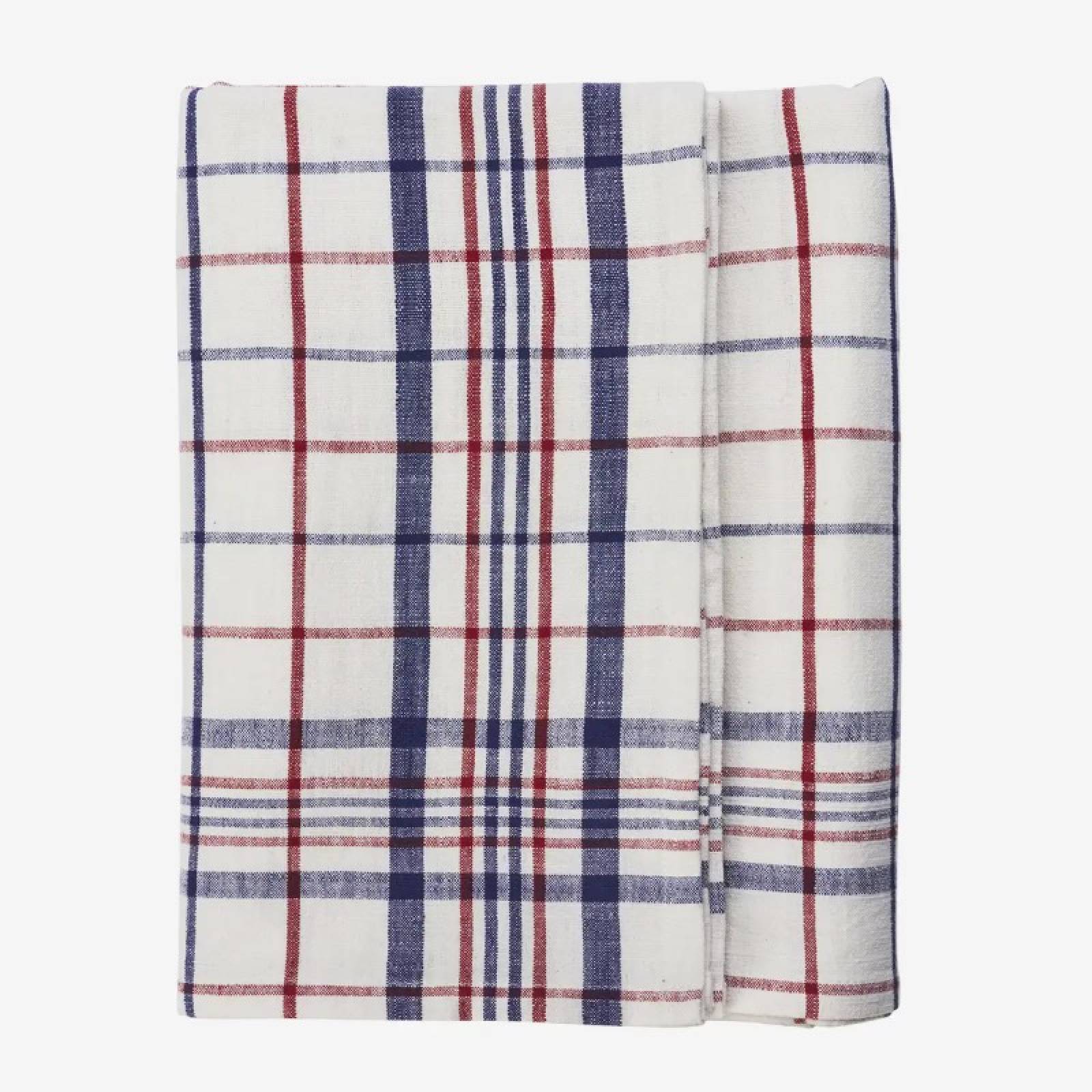Checked Table Cloth In Red, White & Blue