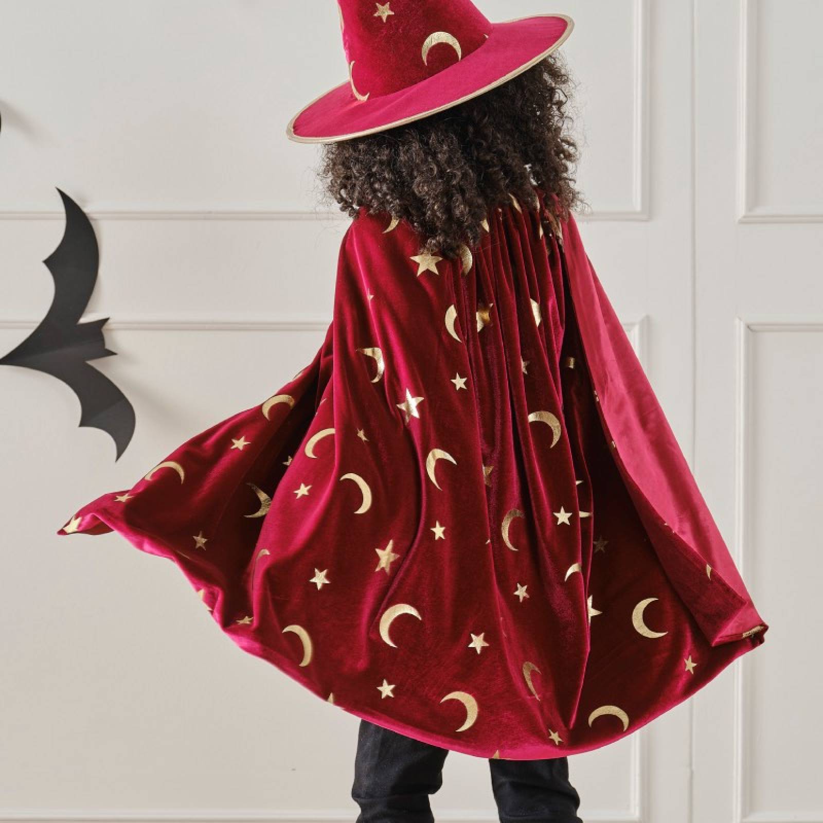 Children's Burgundy Magician Costume Cape thumbnails