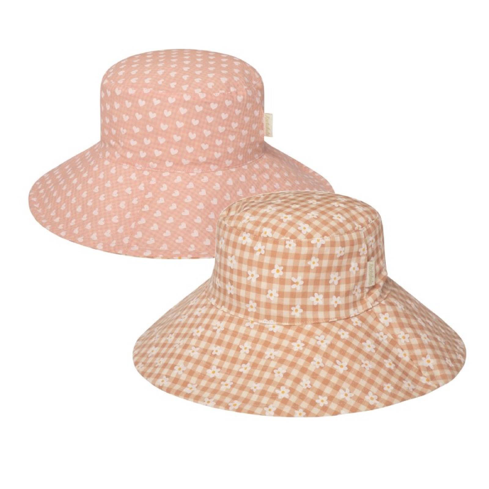 Children's Daisy Gingham Reversible Sun Hat 3-6yrs
