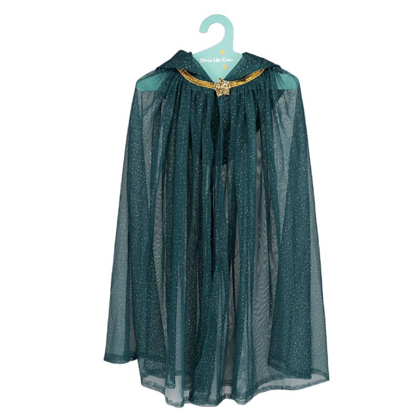 Children's Glitter Cape In Blue 3+
