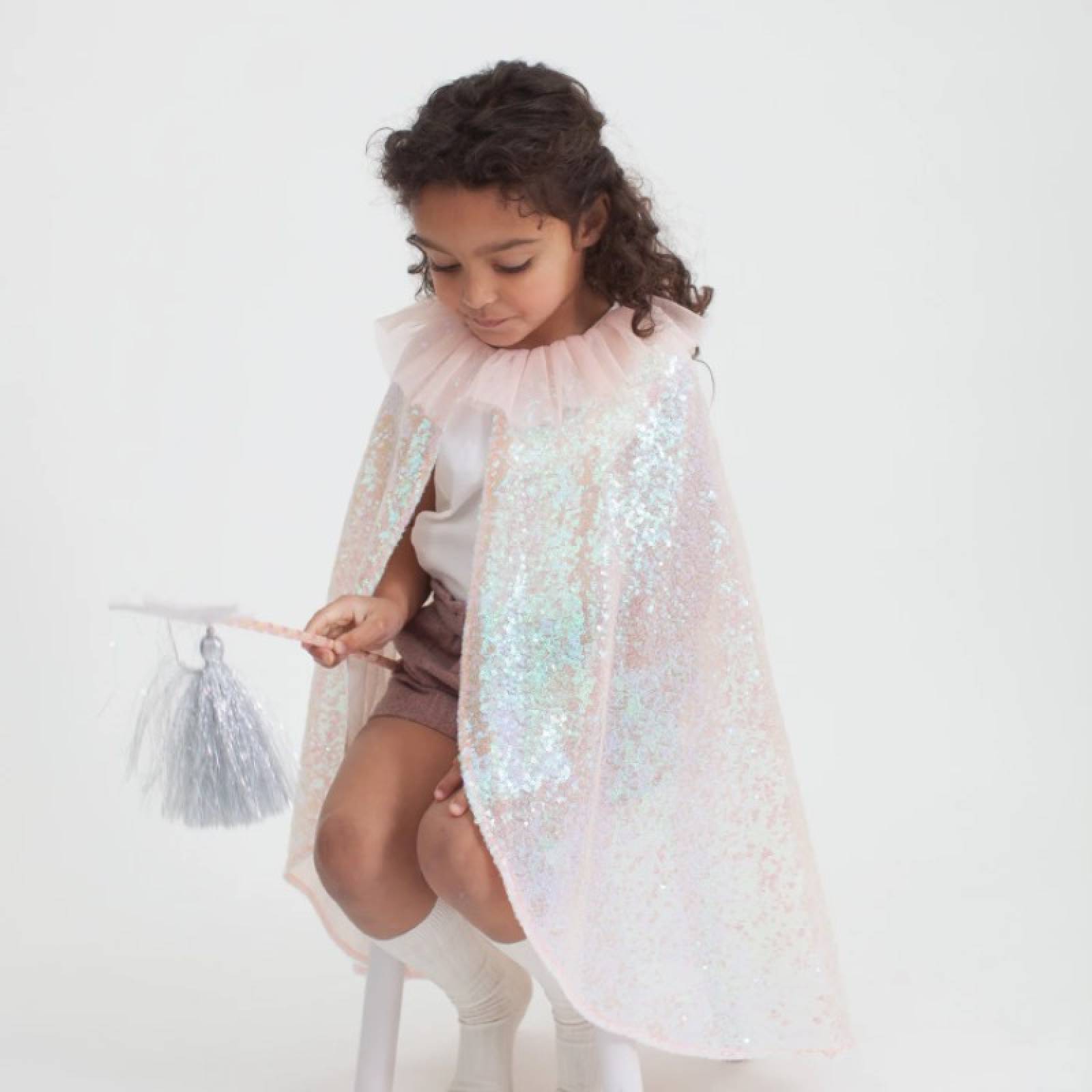 Children's Iridescent Sequin Cape Fancy Dress Costume 3-6 thumbnails