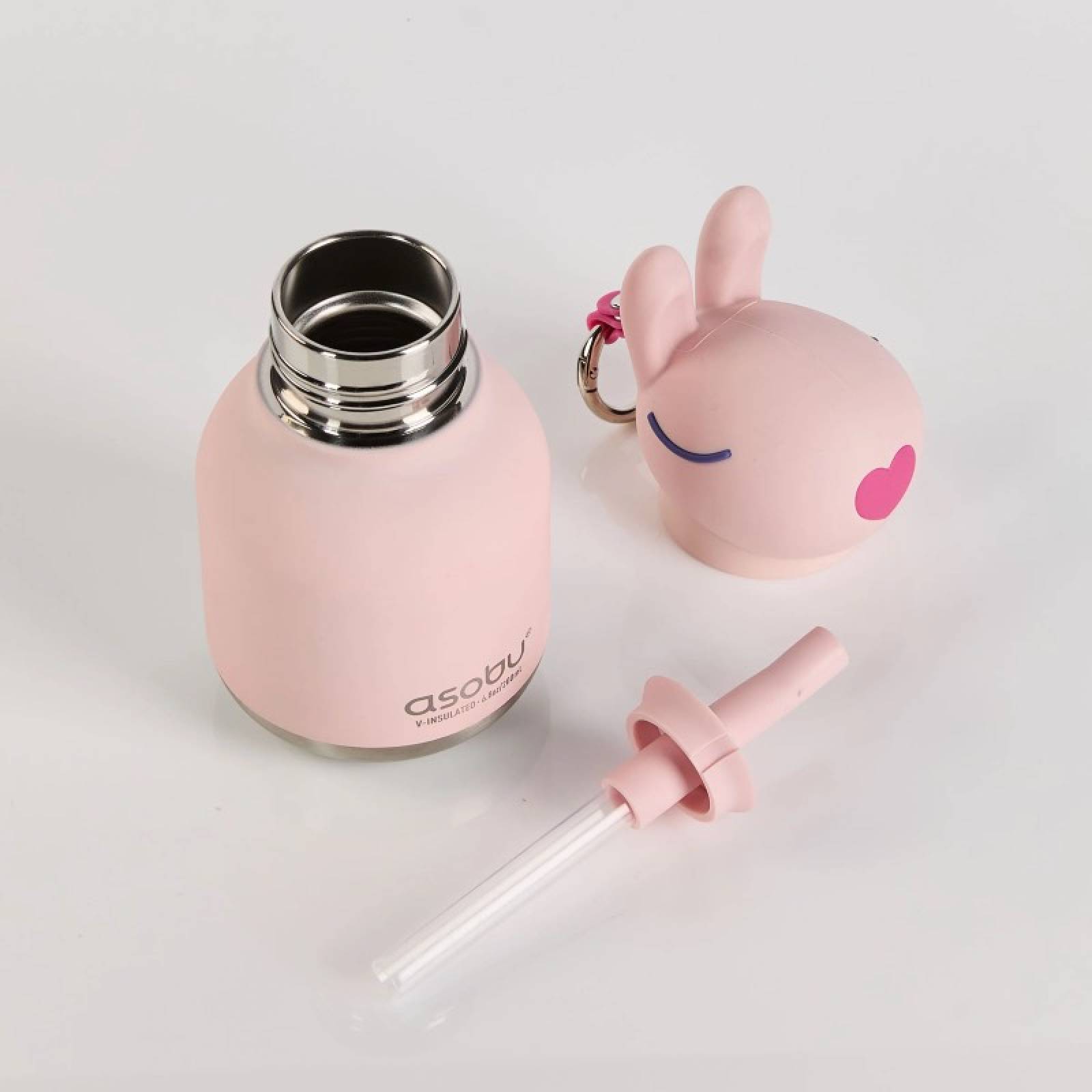 Children's Mini Water Bottle - Pink Bunny Rabbit thumbnails
