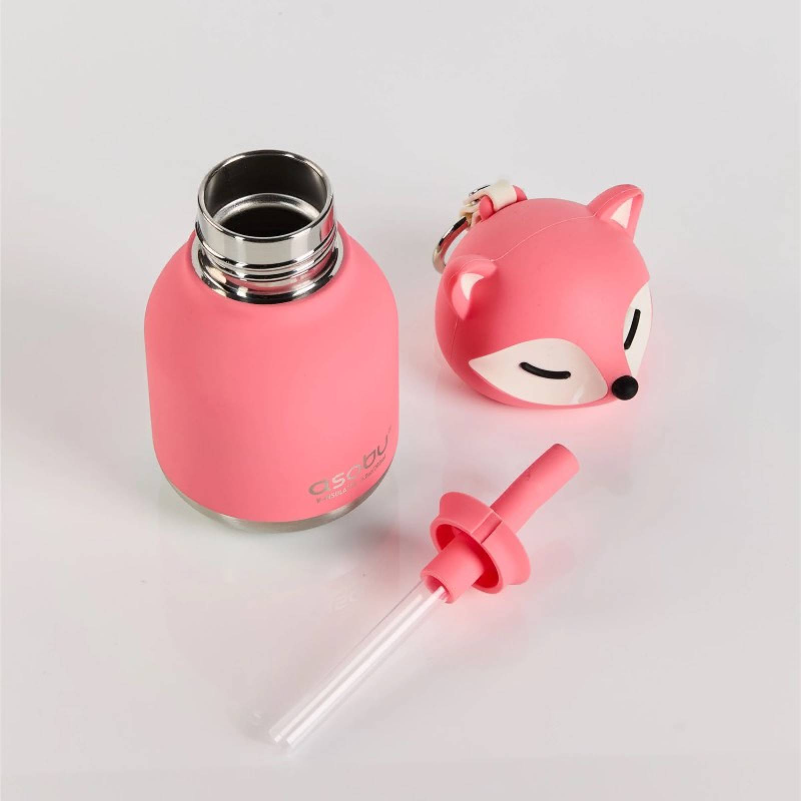 Children's Mini Water Bottle - Pink Fox thumbnails