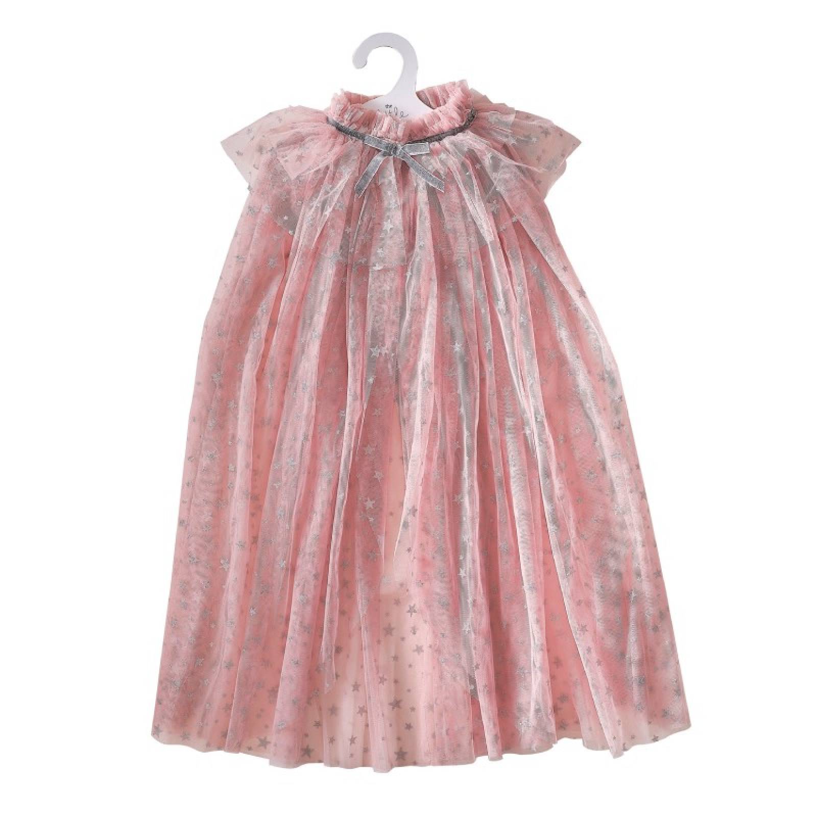 Children's Pink & Silver Fairy Princess Costume Cape