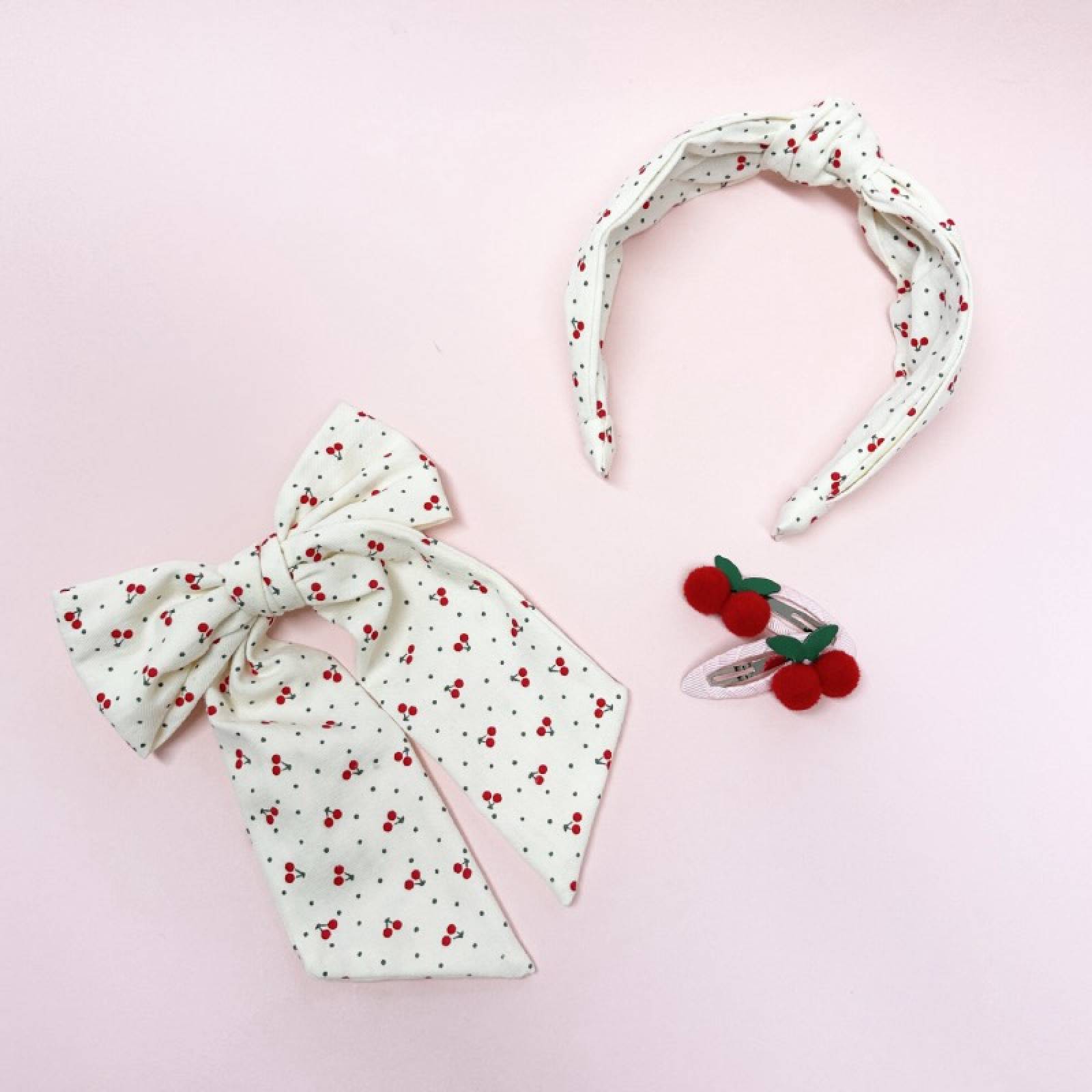 Children's Sweet Cherry Knotted Headband thumbnails