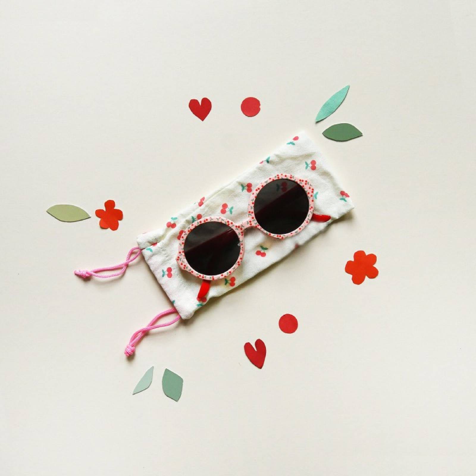 Children's Sweet Cherry Sunglasses In Pink