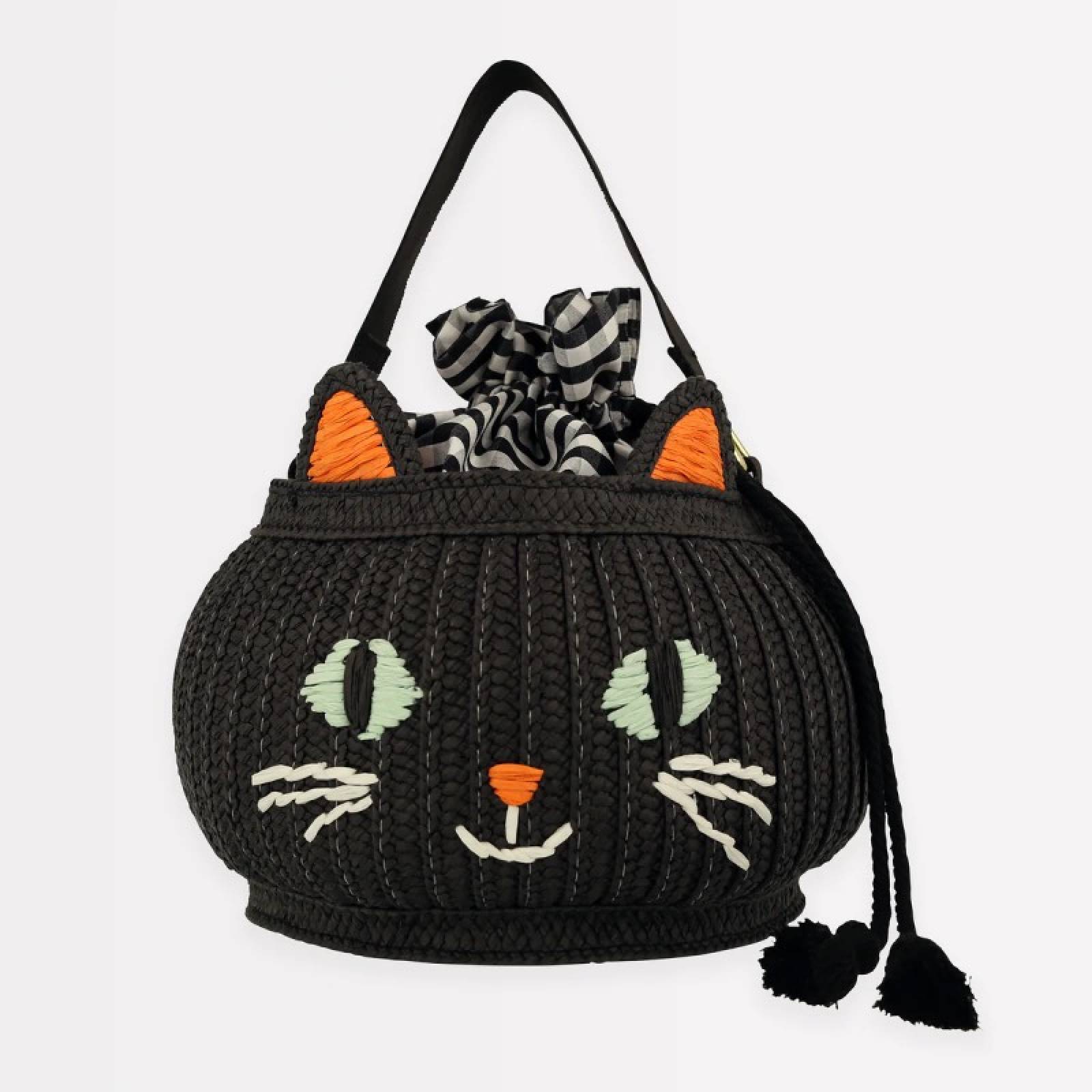 Children's Trick Or Treat Cat Basket Bag 4+