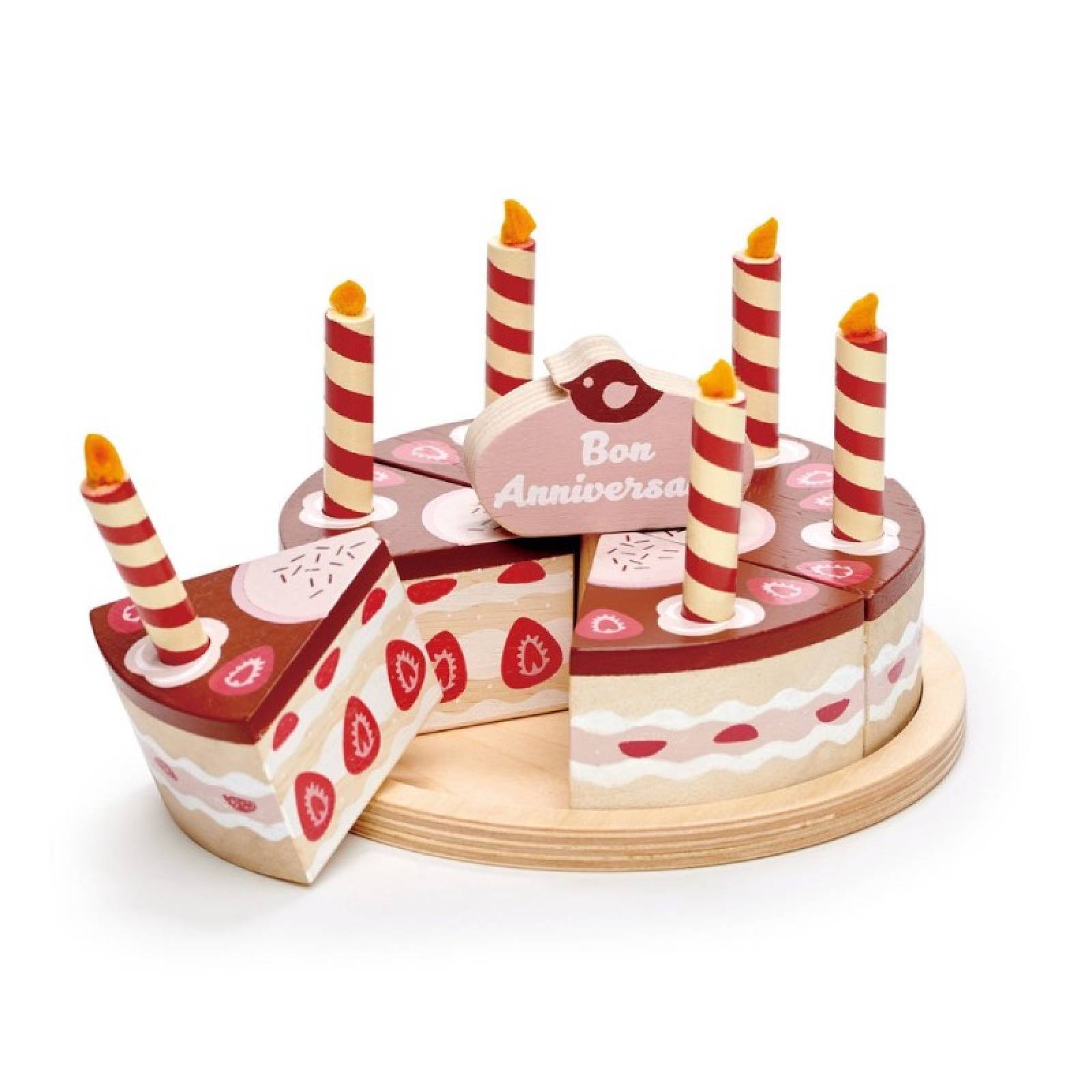 Chocolate Birthday Cake Wooden Play Food Set 3+ thumbnails