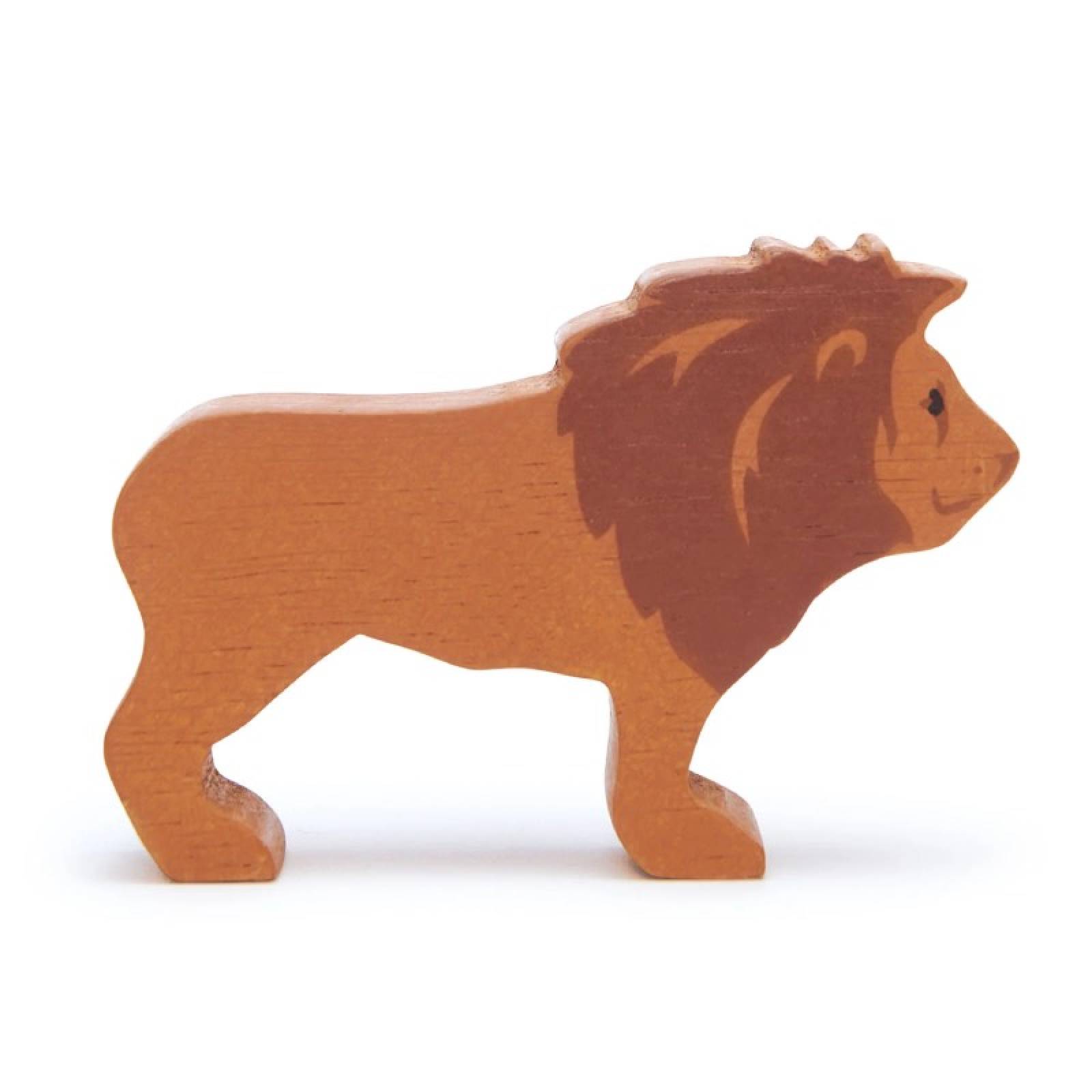 Chunky Wooden Lion Figure 3+
