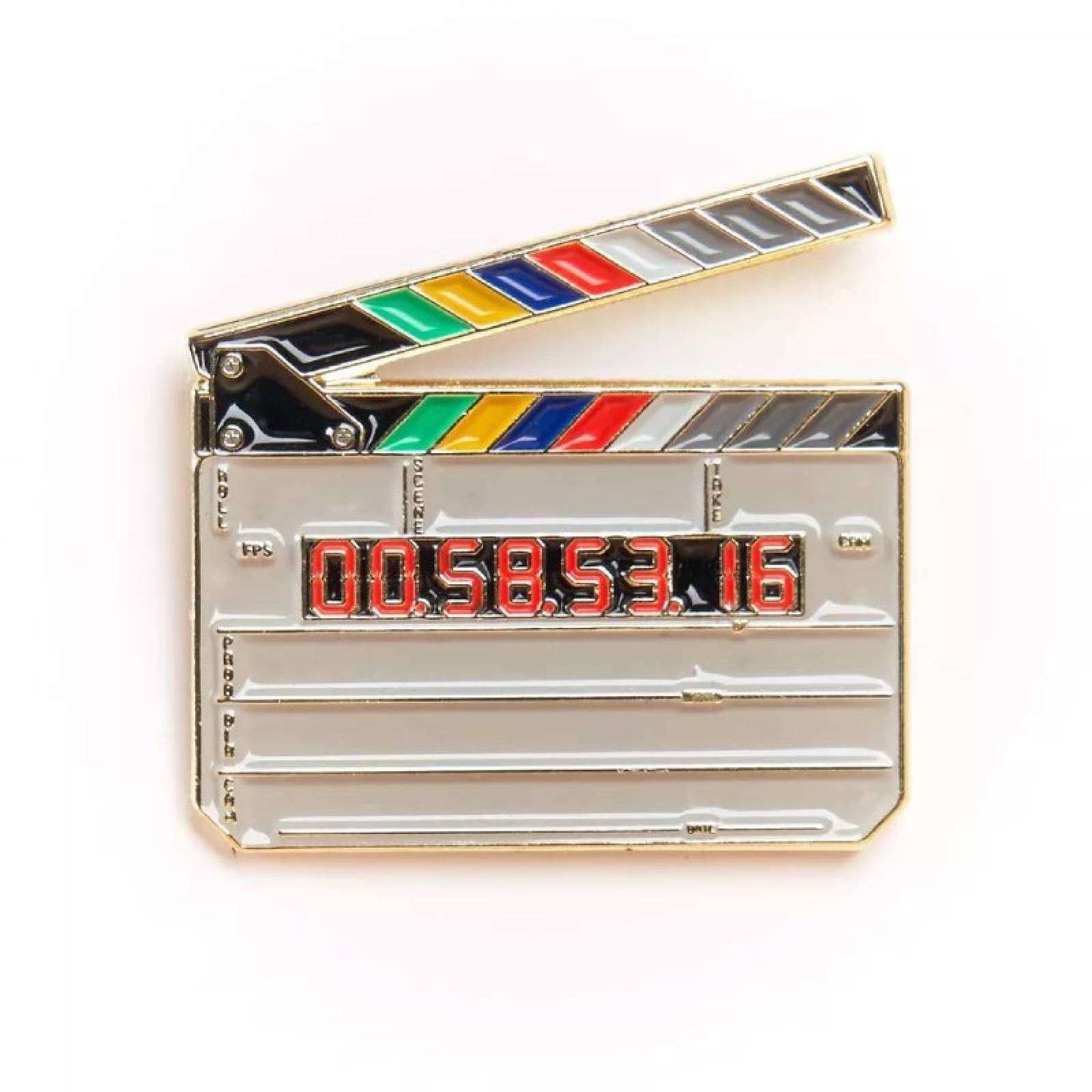 Clapperboard Enamel Badge Pin