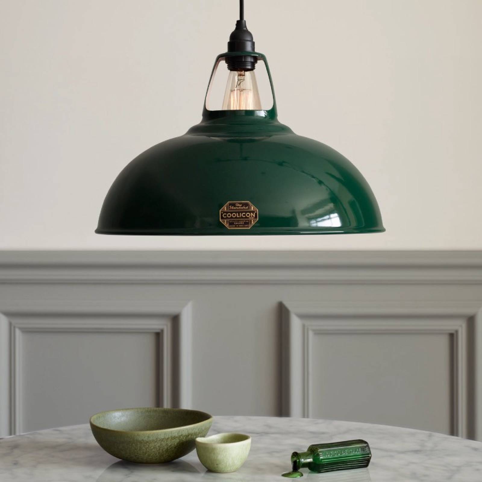 Classic Large Enamel Shade In Original Green By Coolicon thumbnails