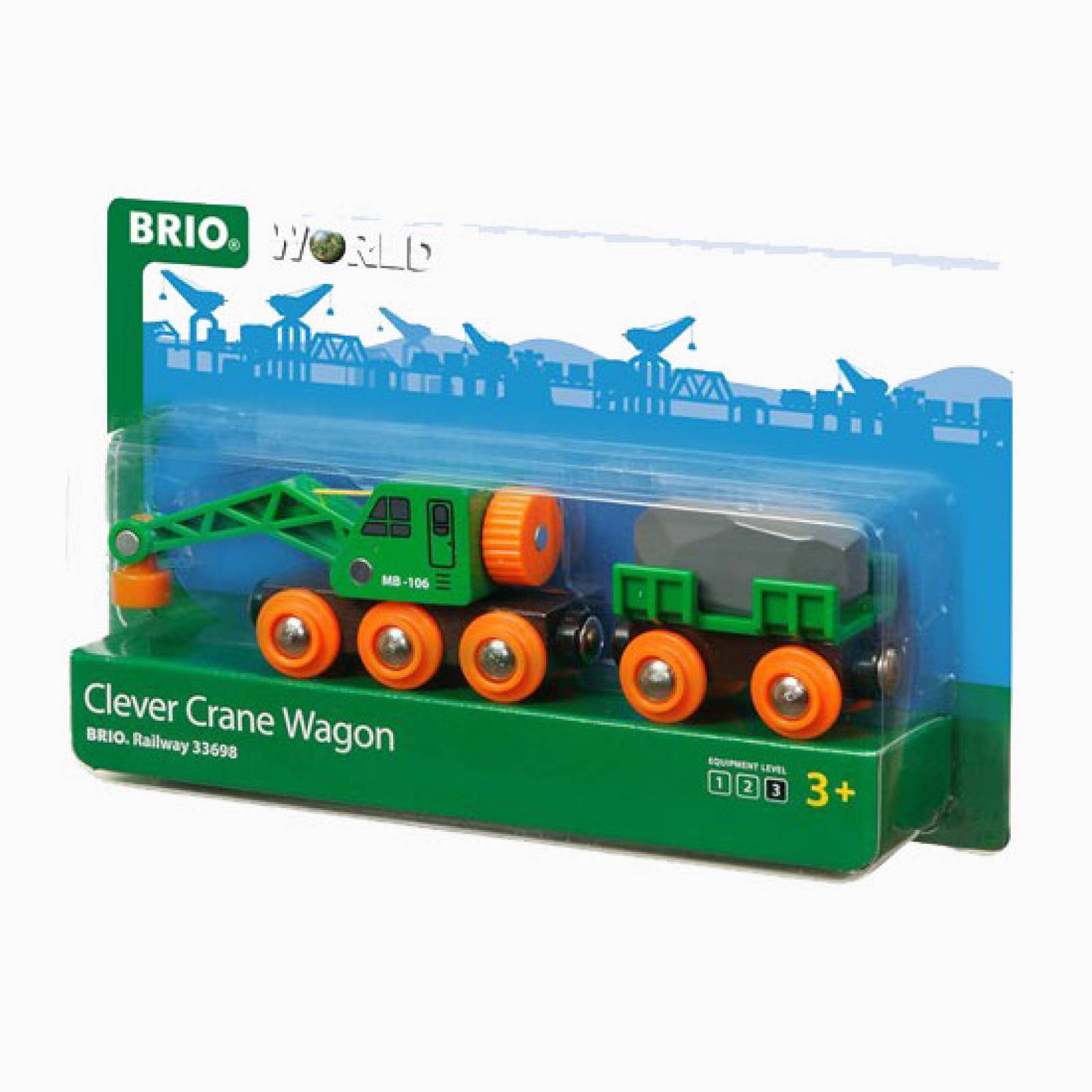 Clever Crane Wagon BRIO Wooden Railway Age 3+ thumbnails