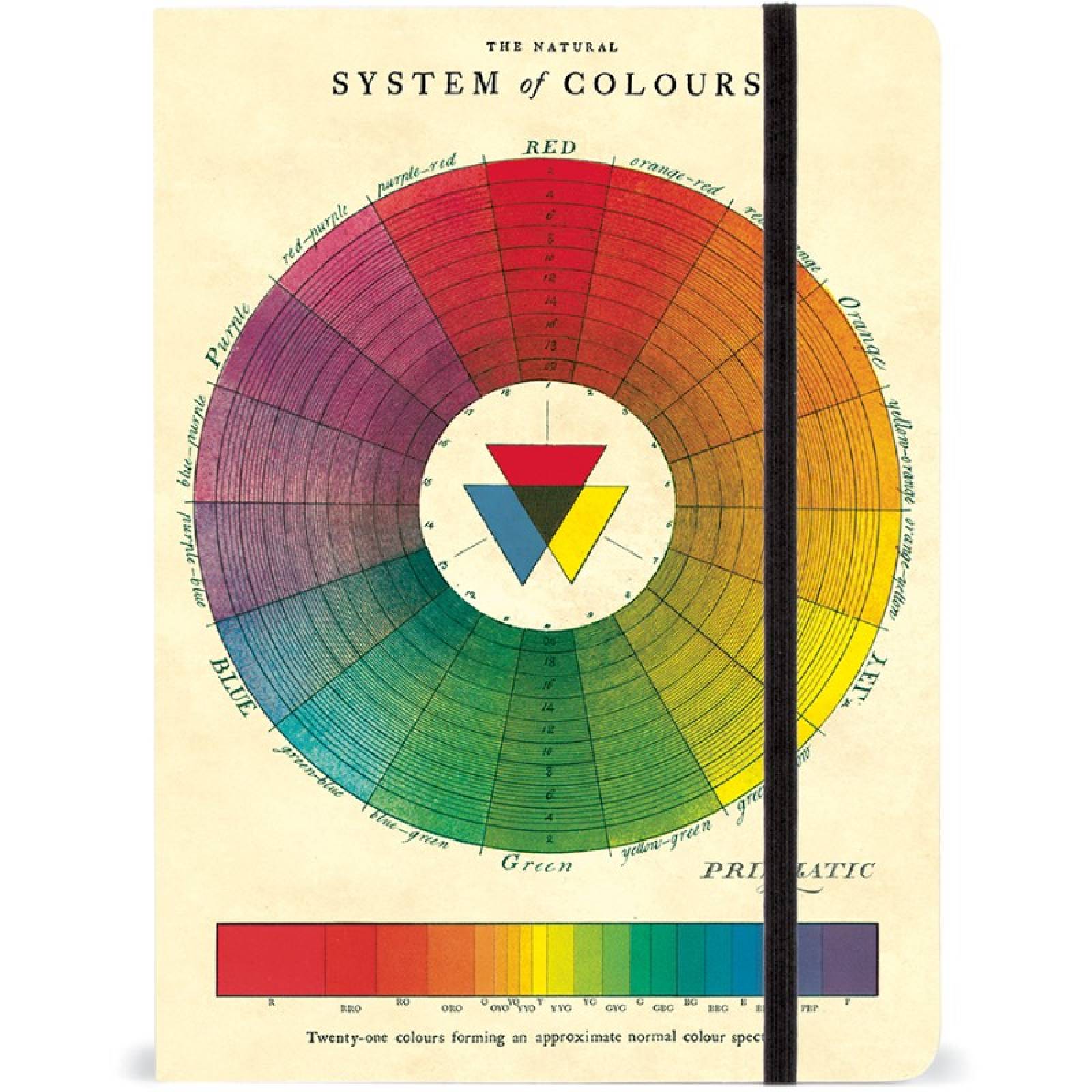 Colour Wheel - Large Notebook With Elastic Closure By Cavallini