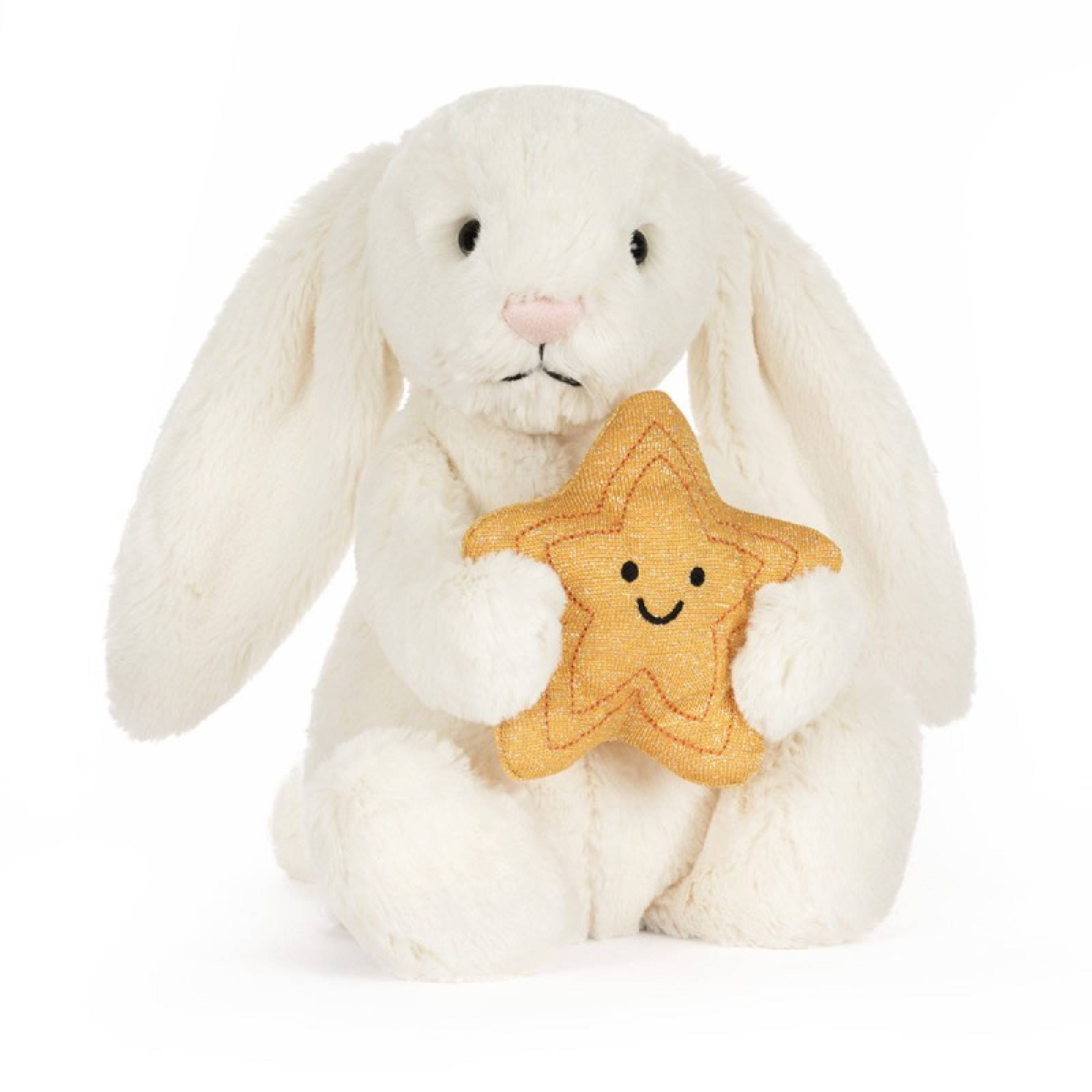 Cream Bunny With Star Soft Toy By Jellycat 0+