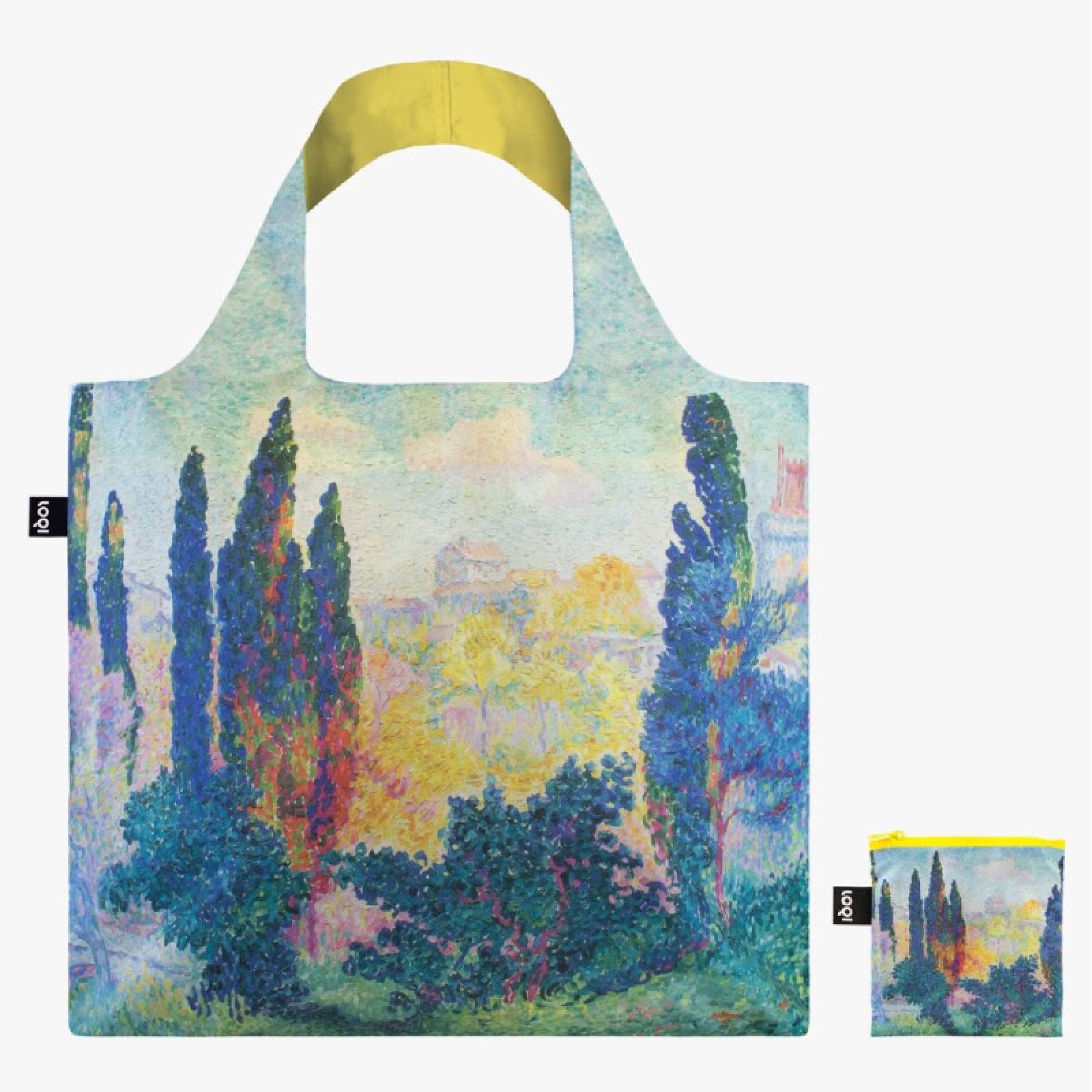 Cross Cypresses At Cagnes - Eco Tote Bag With Pouch thumbnails