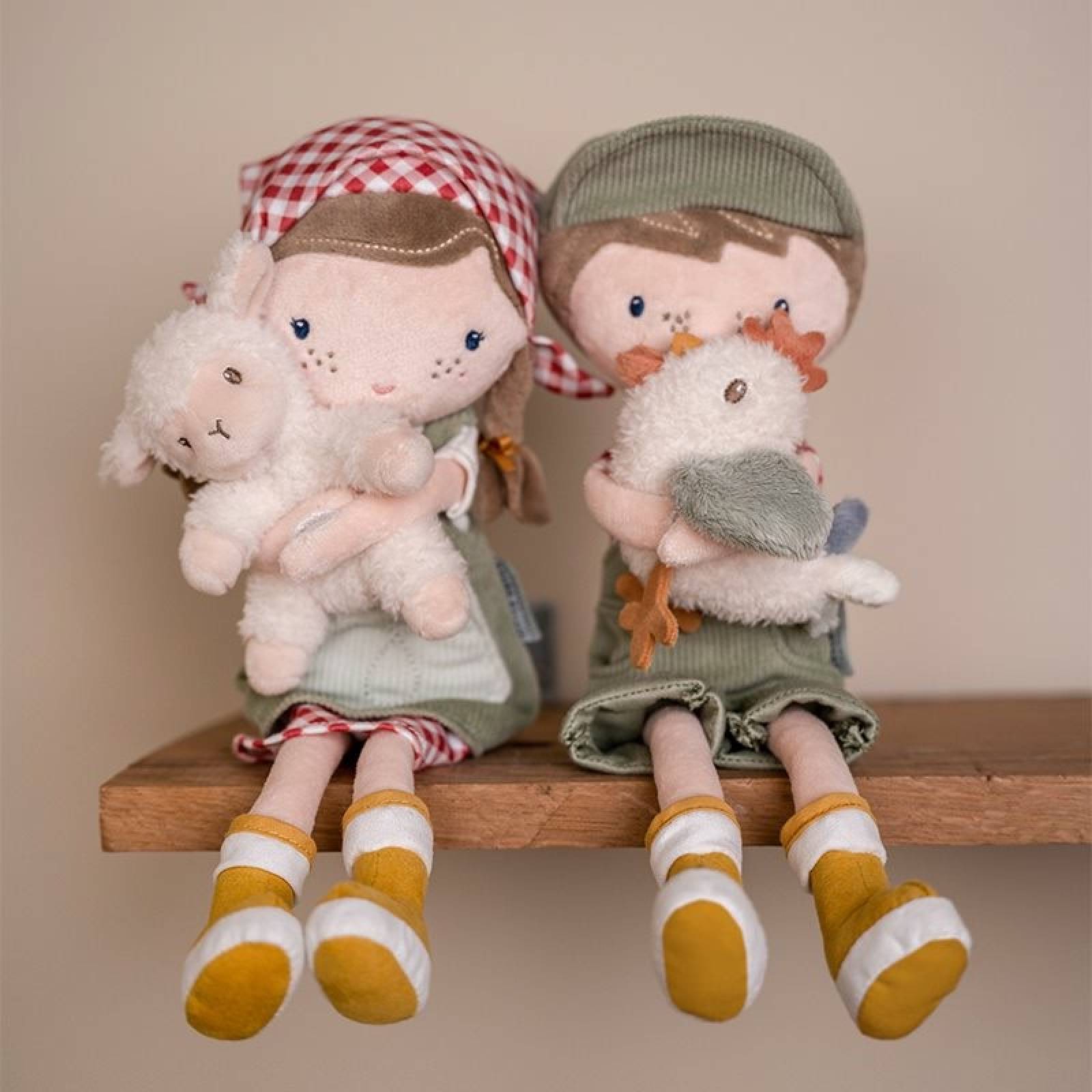 Cuddle Doll Farmer Rosa With Sheep 35cm By Little Dutch 1+ thumbnails