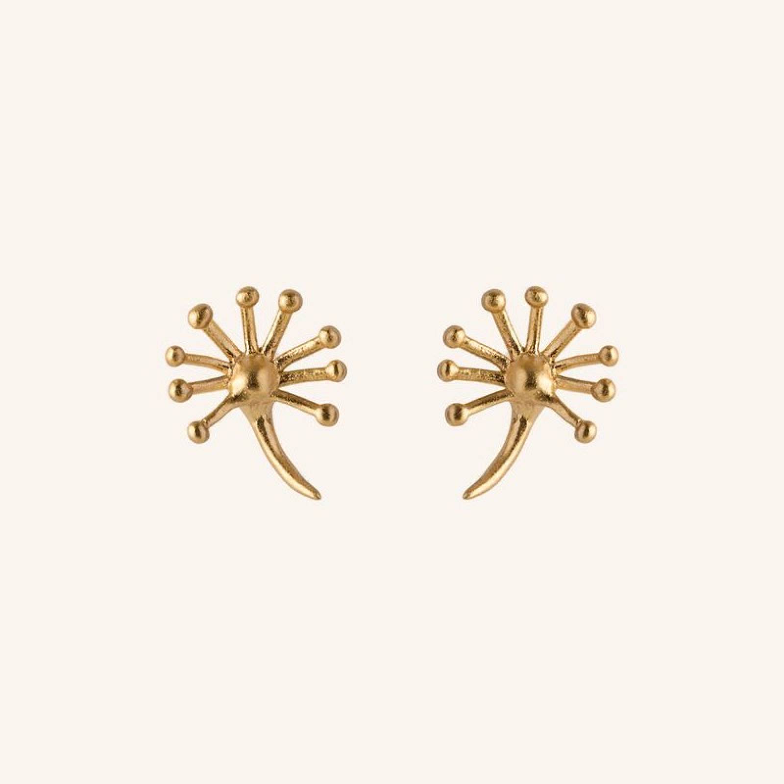 Dandelion Stud Earrings In Gold By Pernille Corydon