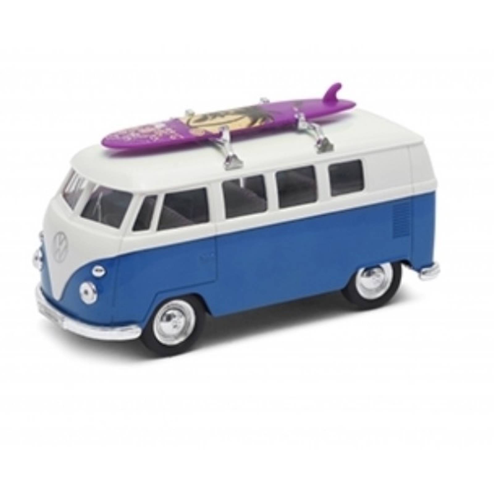 Diecast VW Camper Van with Surfboard 3+