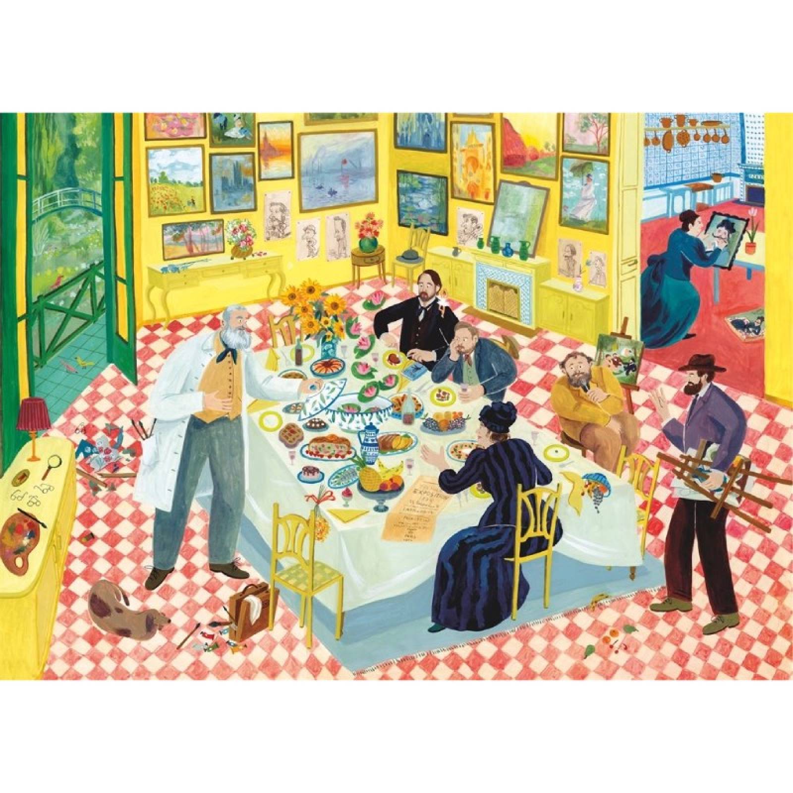 Dinner With Monet - 1000 Piece Jigsaw Puzzle thumbnails