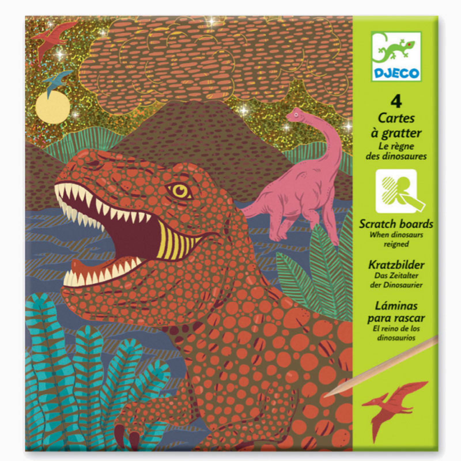 Dinosaur Scratchboard Pack Djeco 6-10yr