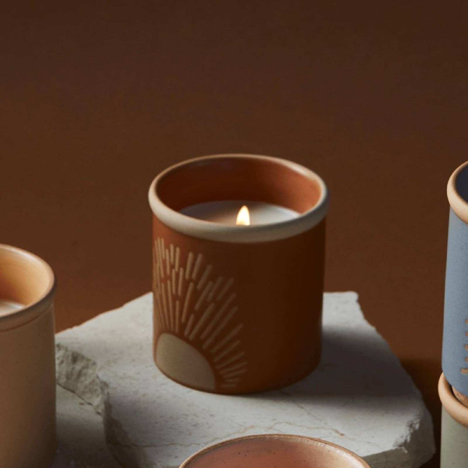 Dune Ceramic Candle - Terracotta Cactus Flower 226g thumbnails